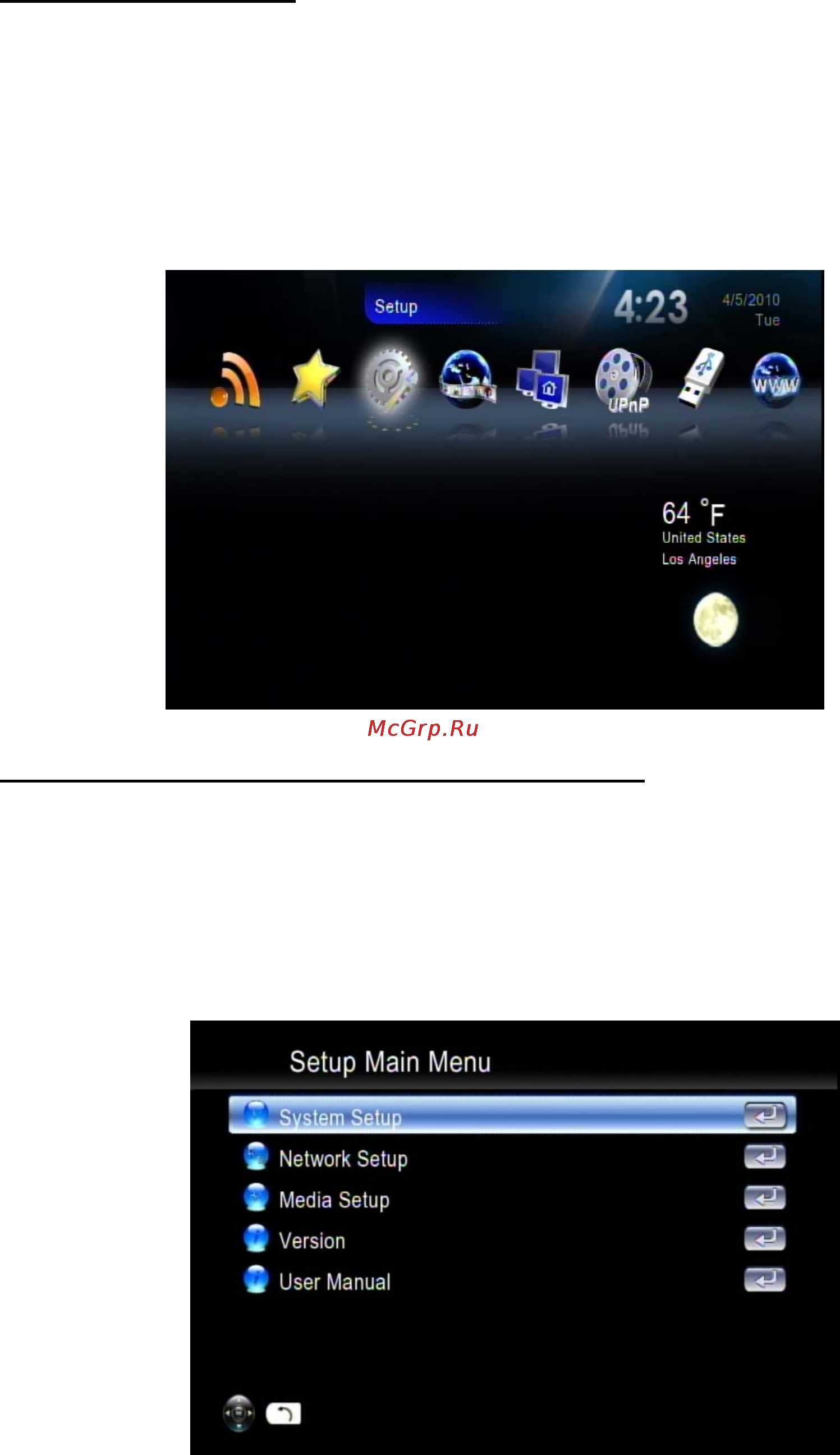 Viewsonic VMP74 [33/46] Setup main menu настройка системы