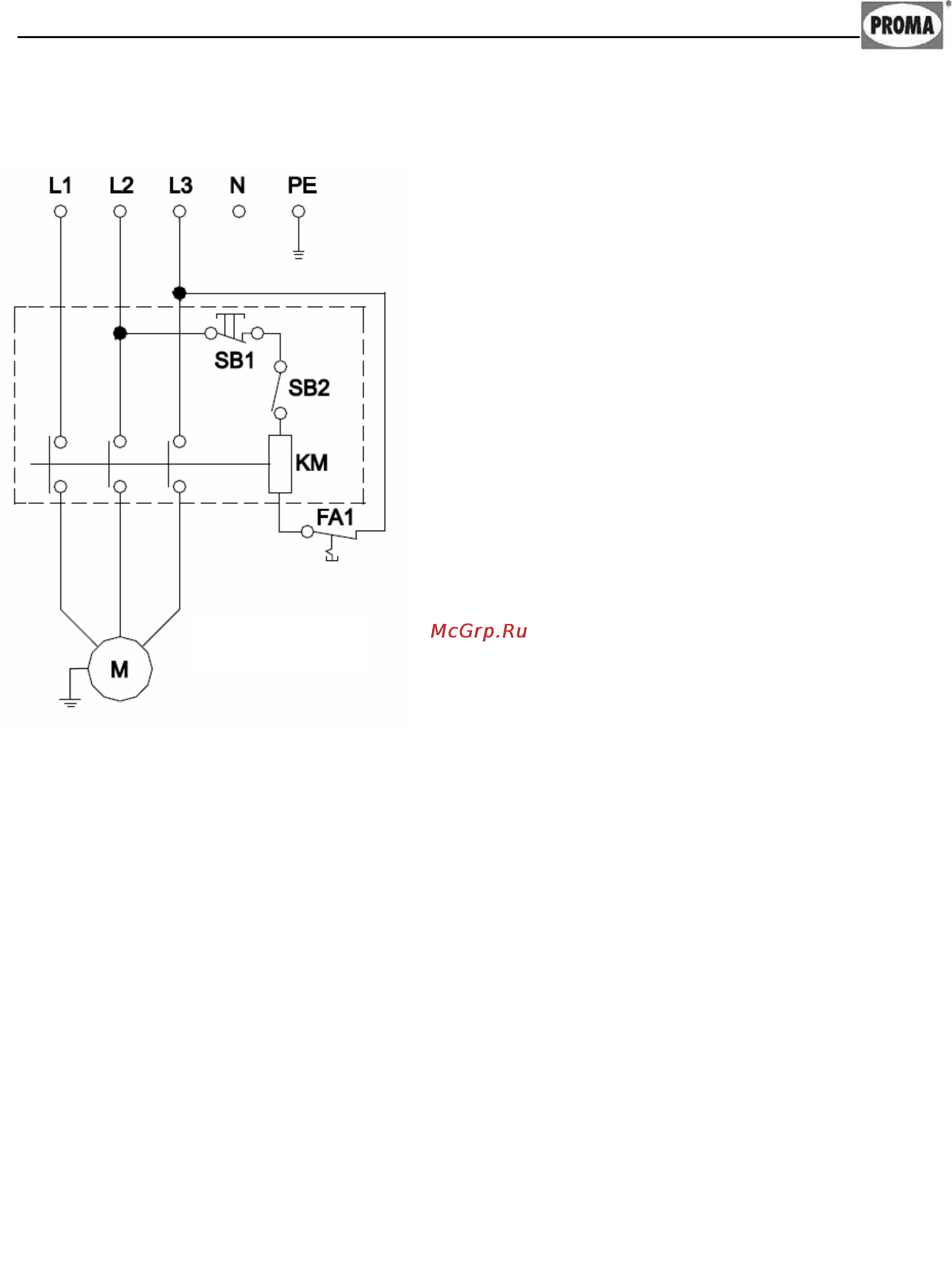 Proma TFS-100/30 25005110 [14/26] Электрооборудование