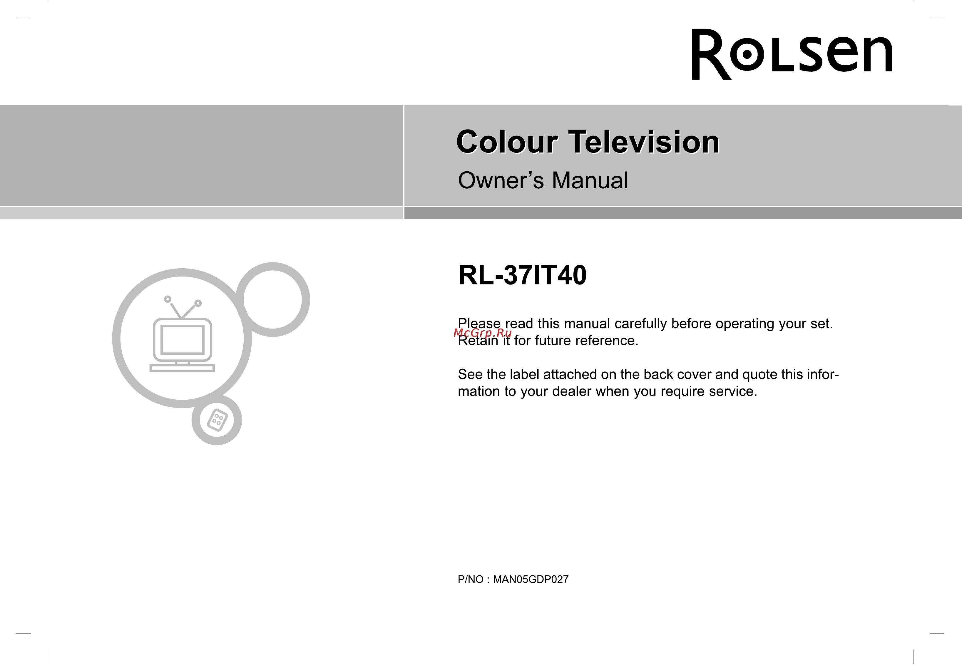 Rolsen RL-37IT40 Инструкция по эксплуатации онлайн