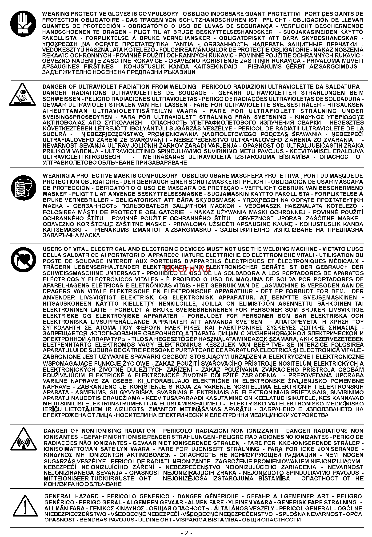 Telwin Artika 222 230-400V Инструкция по эксплуатации онлайн [2/10] 26562