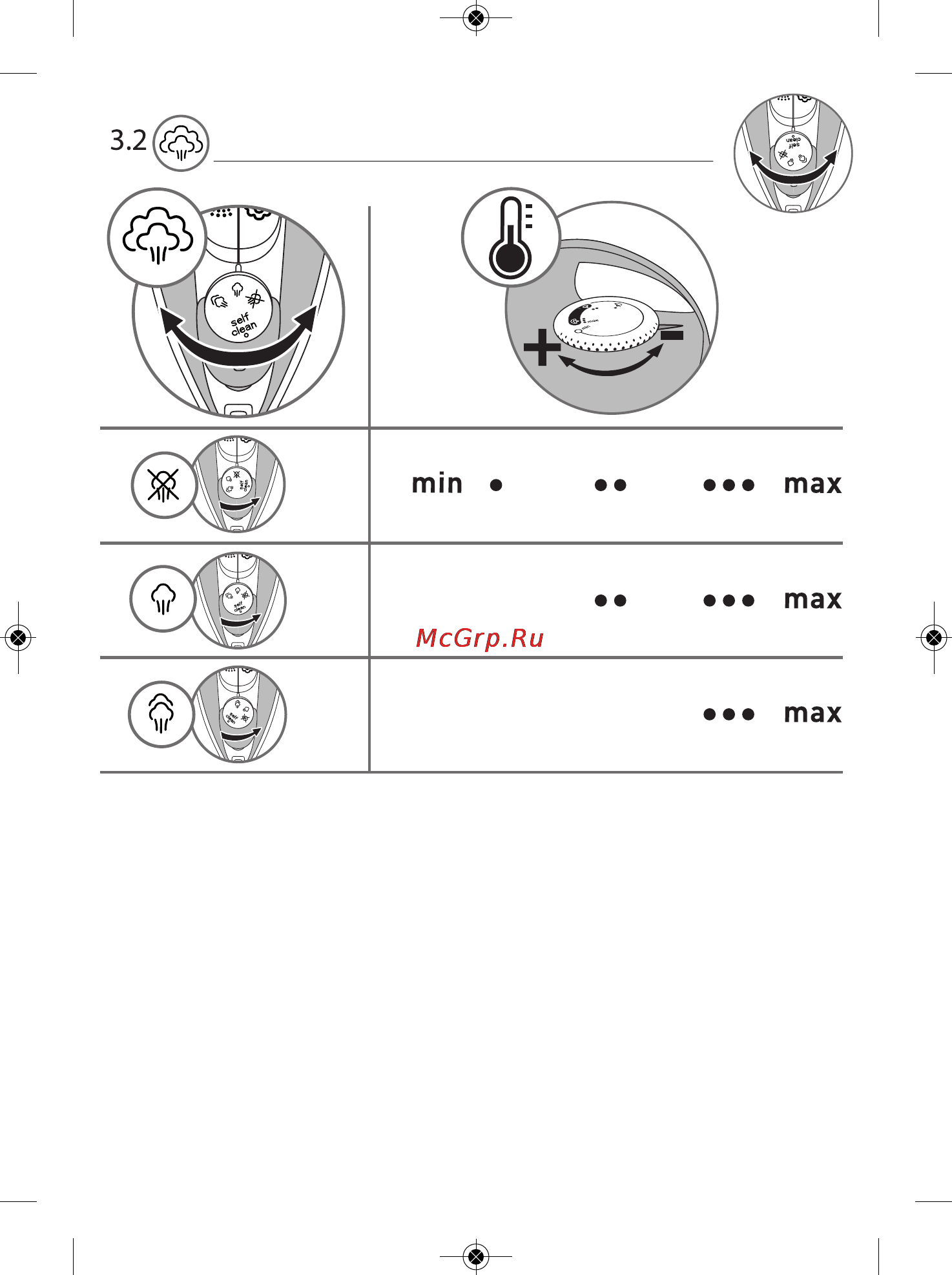 Moulinex IM 1215E1 [9/23] Steam setting