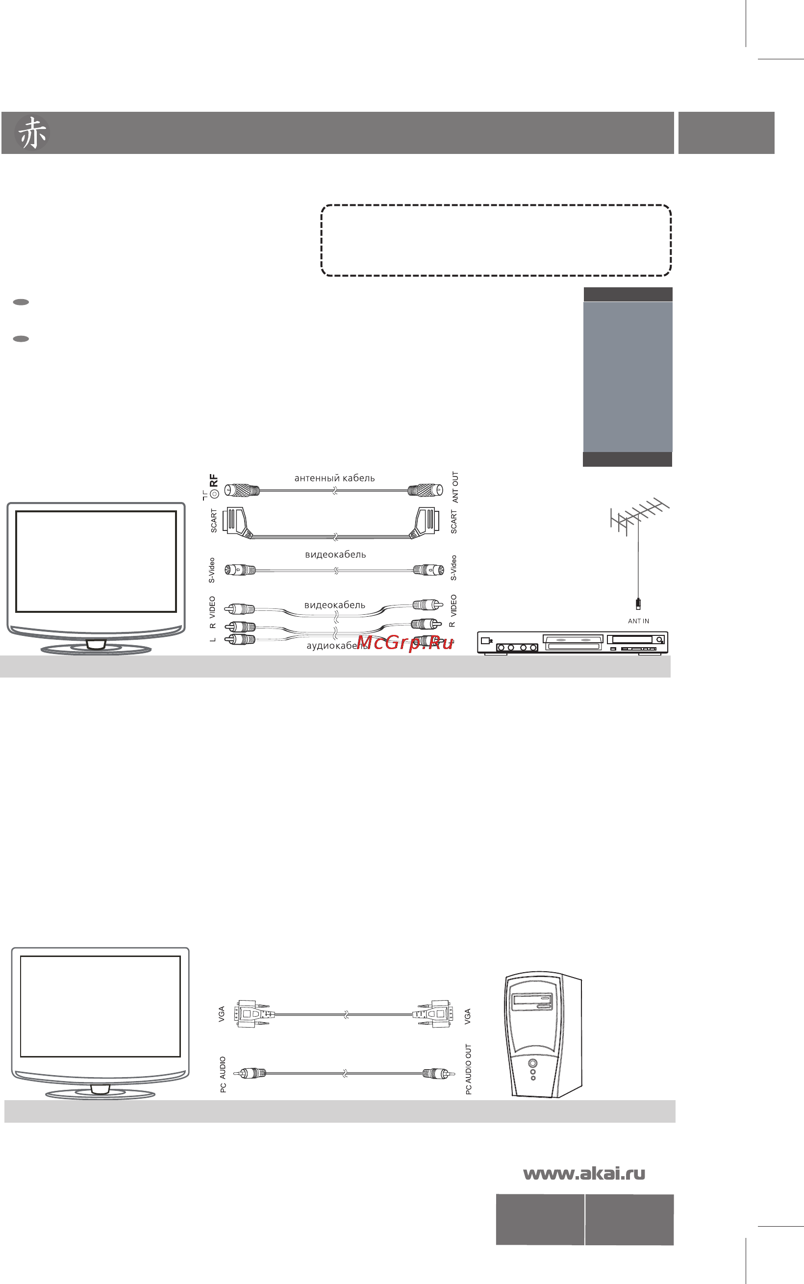 Akai LTC-32R5W4HCP [9/29] Подключение внешних устройств