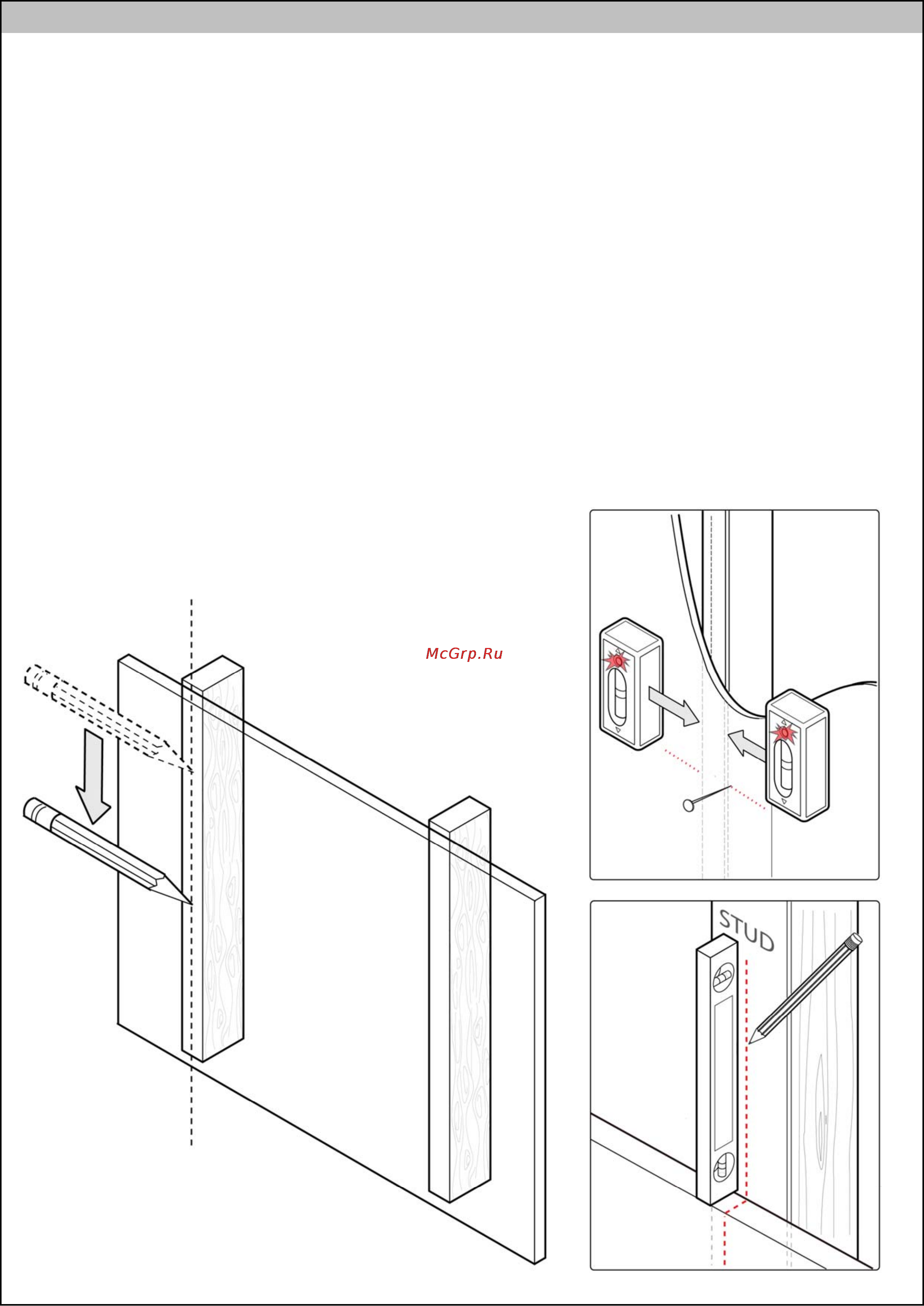 Omnimount VB60LED Black [12/20] Step 2 wood stud drywall