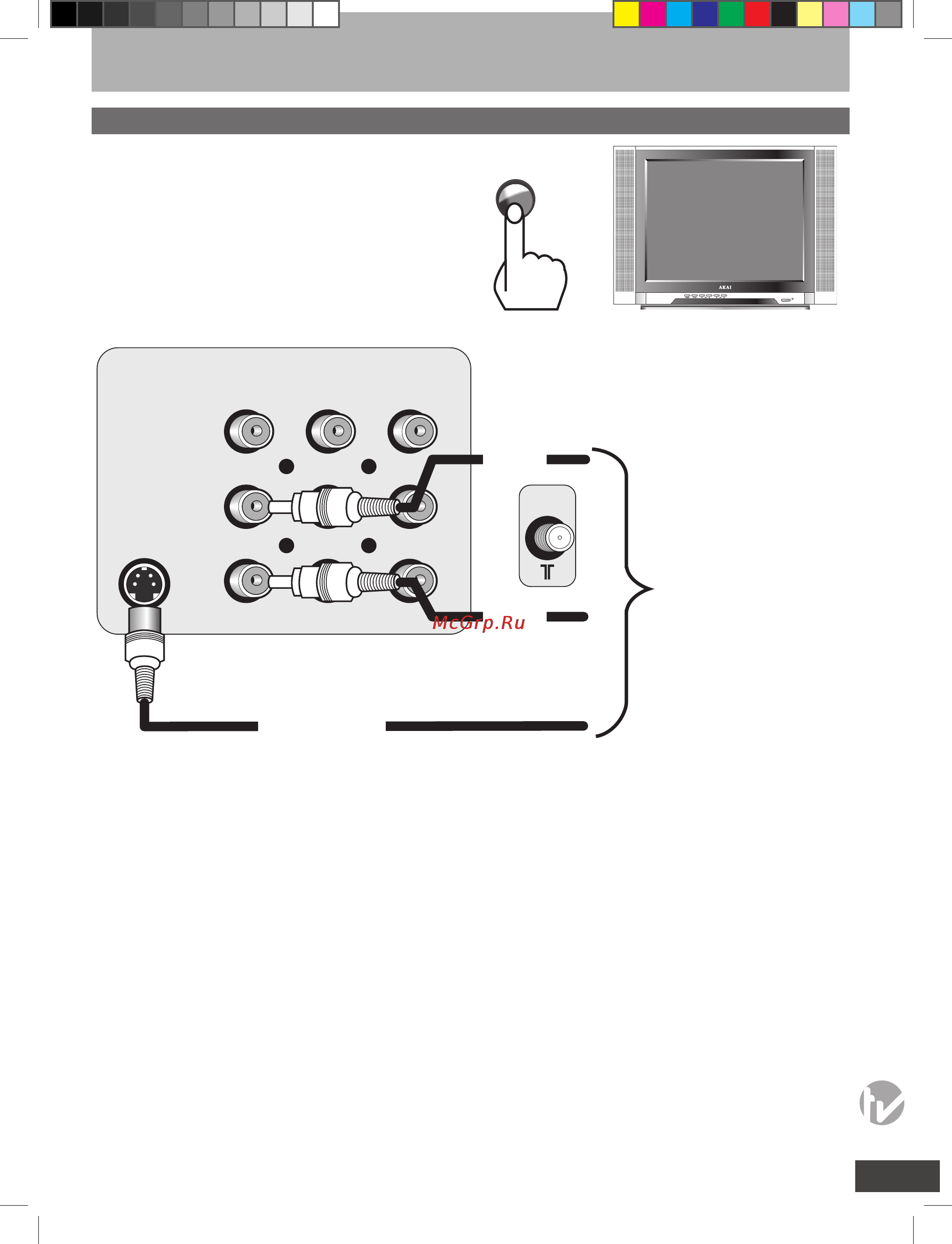 Akai 21CTS92FS [9/20] Установка и подключение телевизора