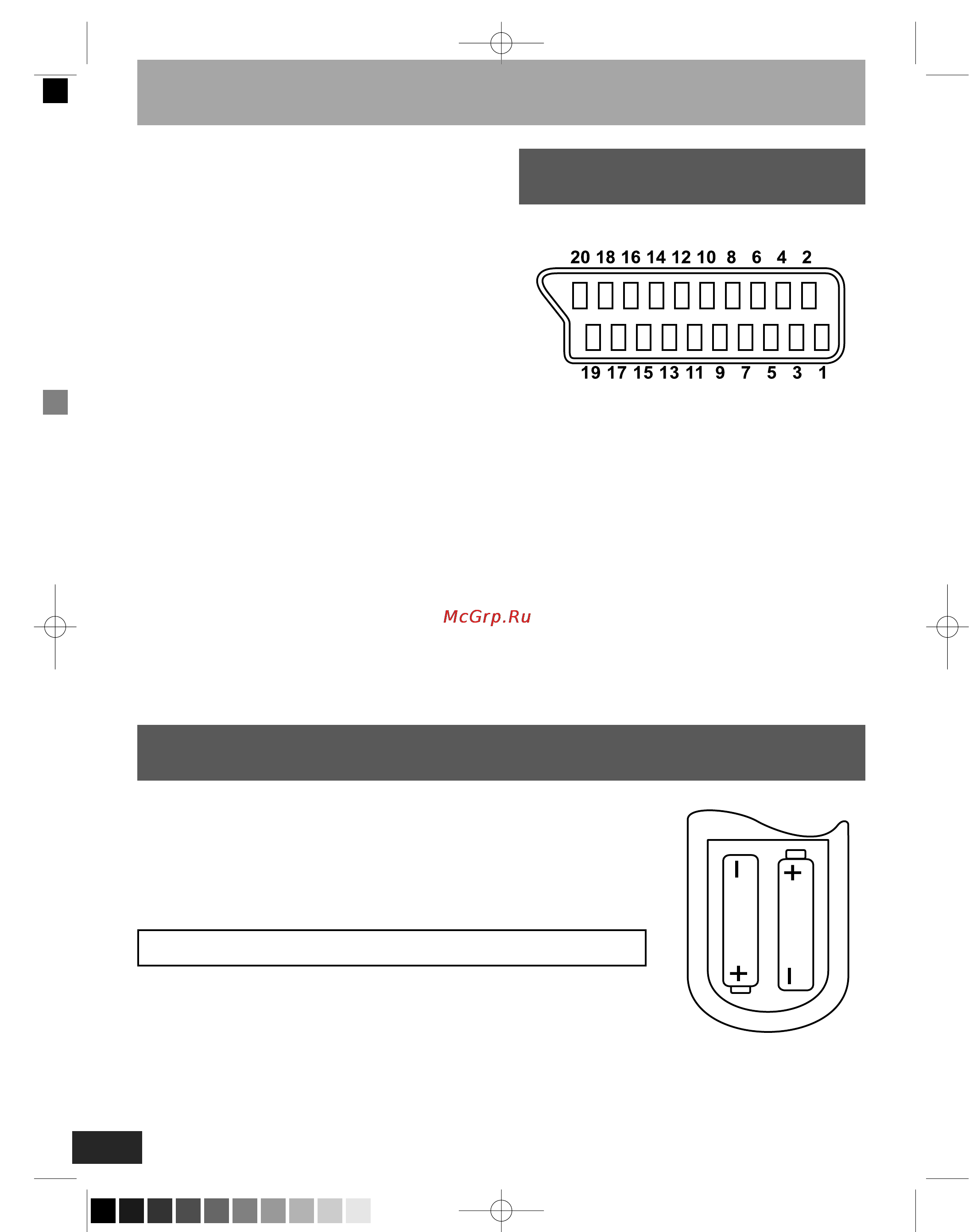 Akai 14CT12 [7/17] Назначение контактов соединителя scart