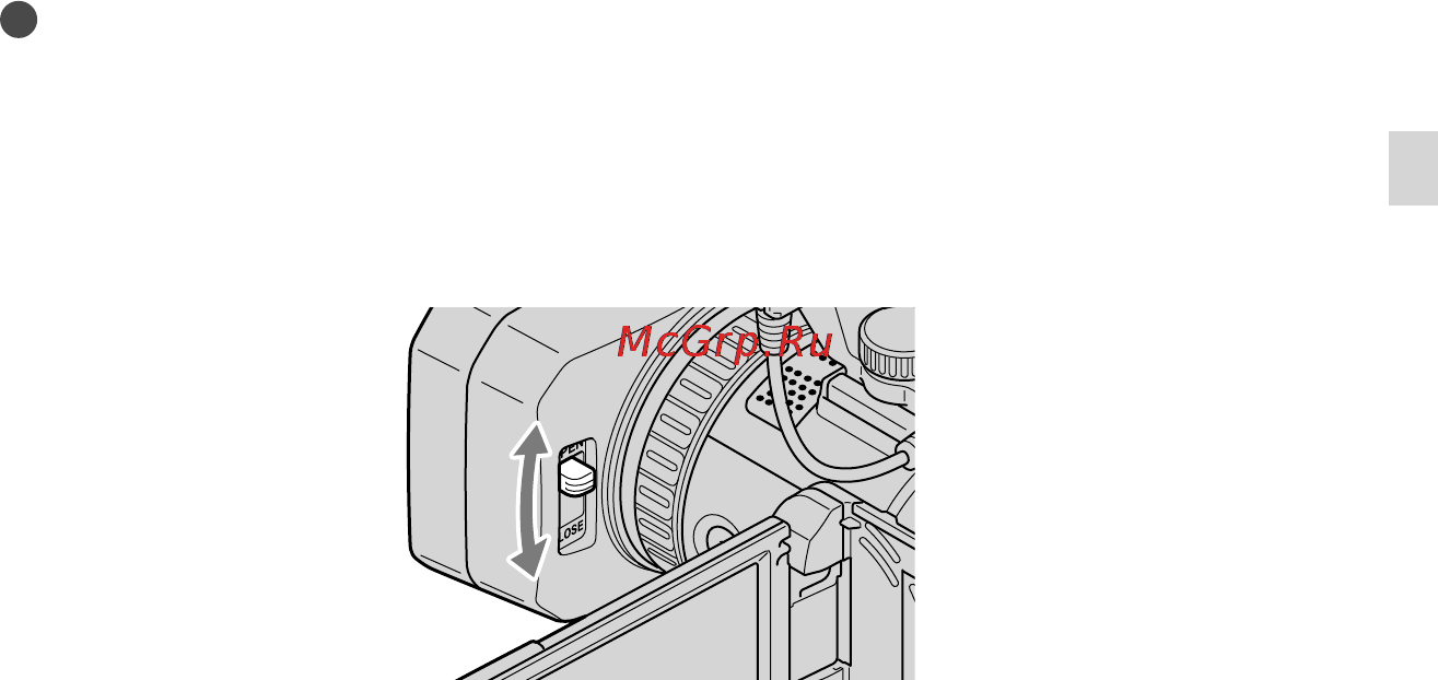 Sony HXR-NX70P [15/132] To open or close the shutter of the lens hood with lens cover