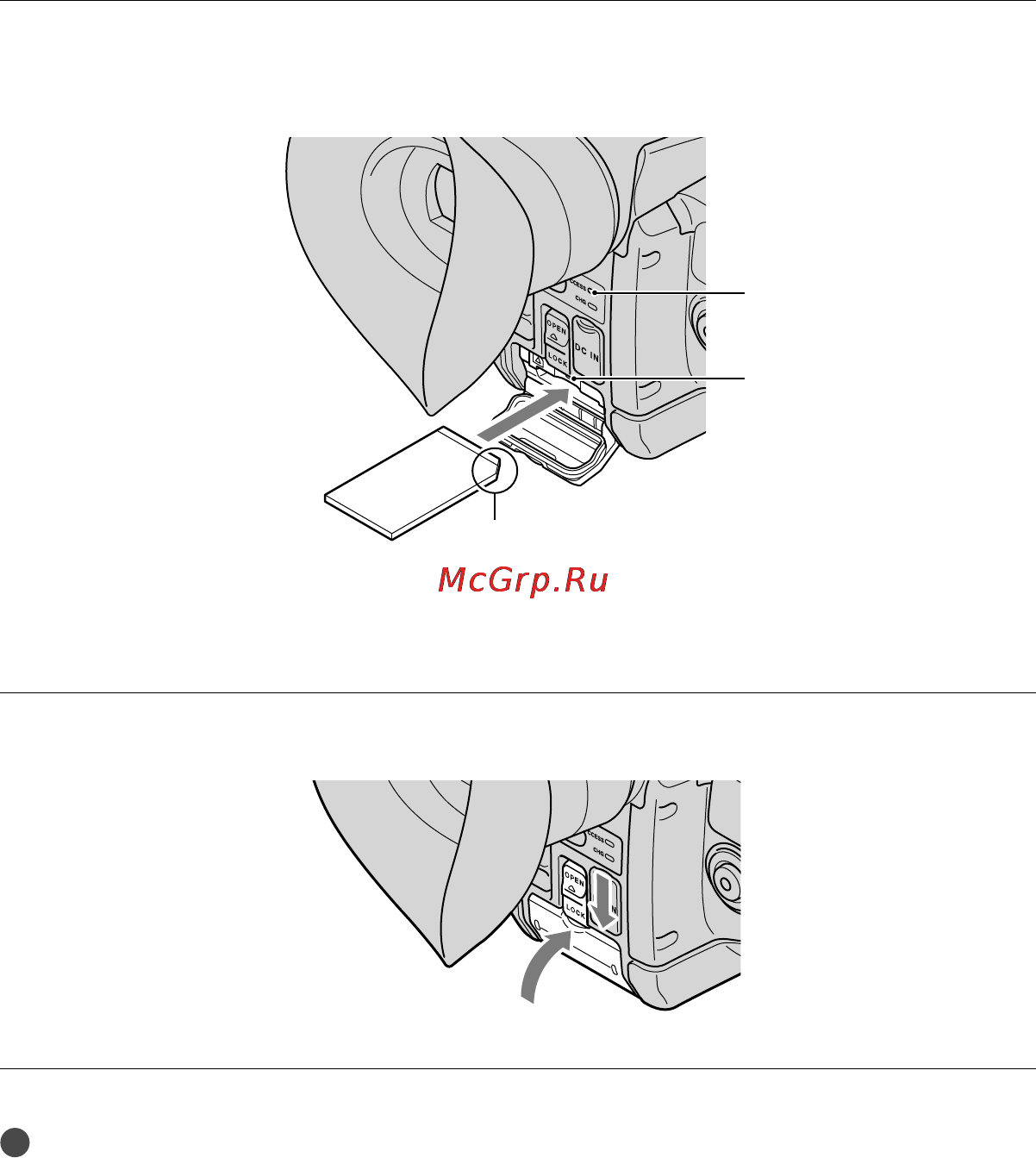 Sony HXR-NX70P [28/132] Close the cover and then slide the open lock knob to lock
