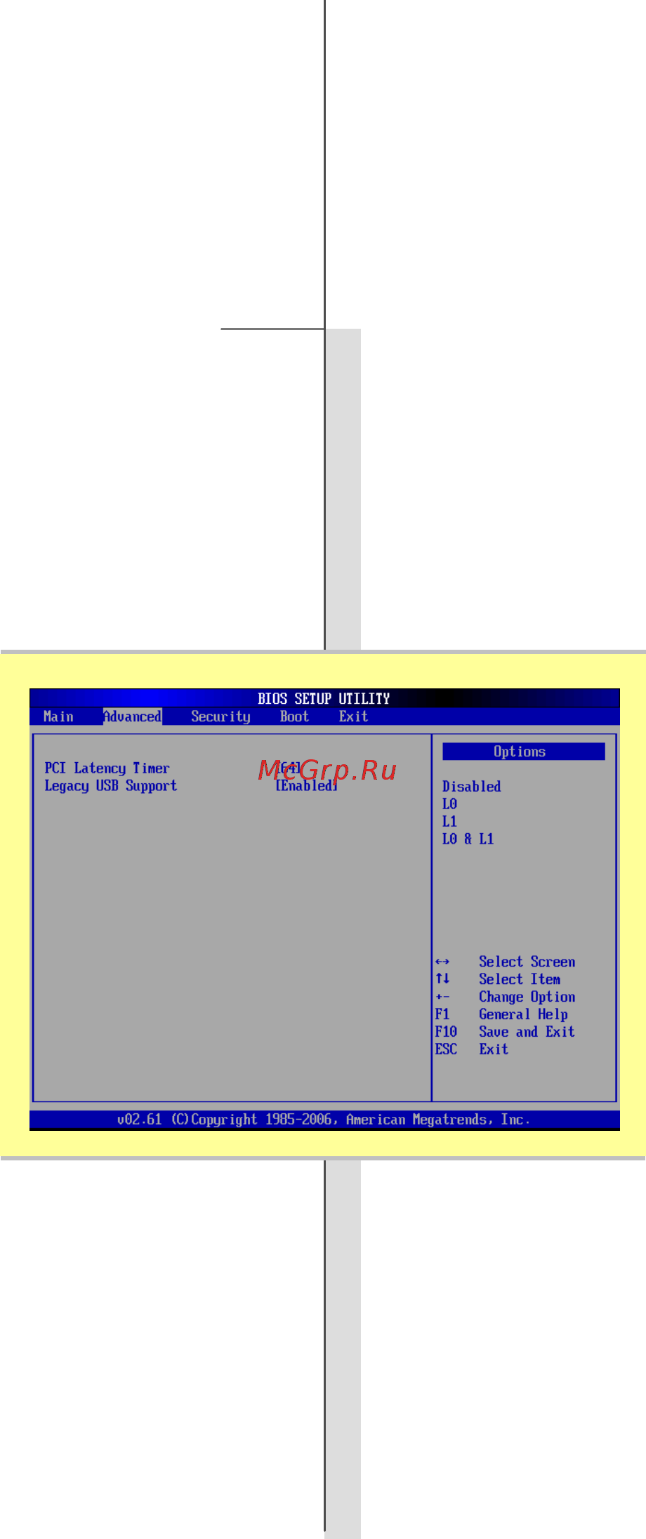 MSI MSN-U250-040RU Black [90/94] Advanced menu меню дополнительно