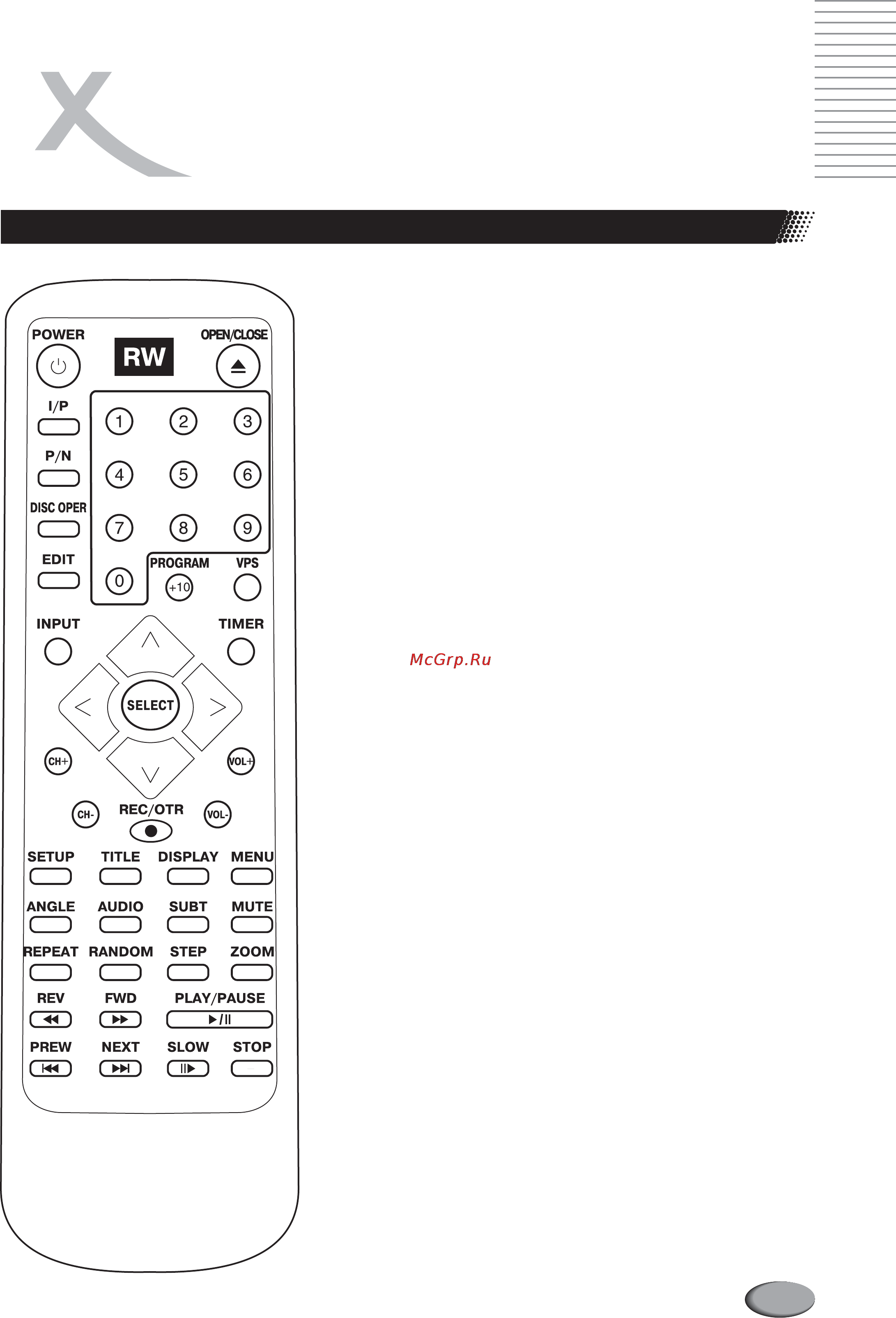 Xoro HSD R505 [11/60] Разъемы для подключения и кнопки управления