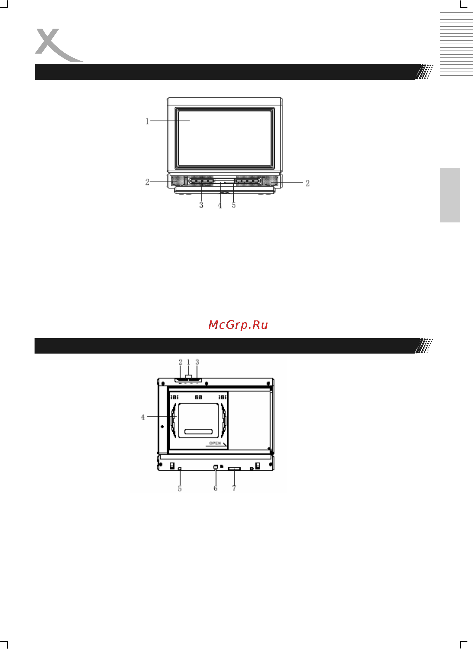 Xoro HSD 7190 [11/42] Разъемы и кнопки управления