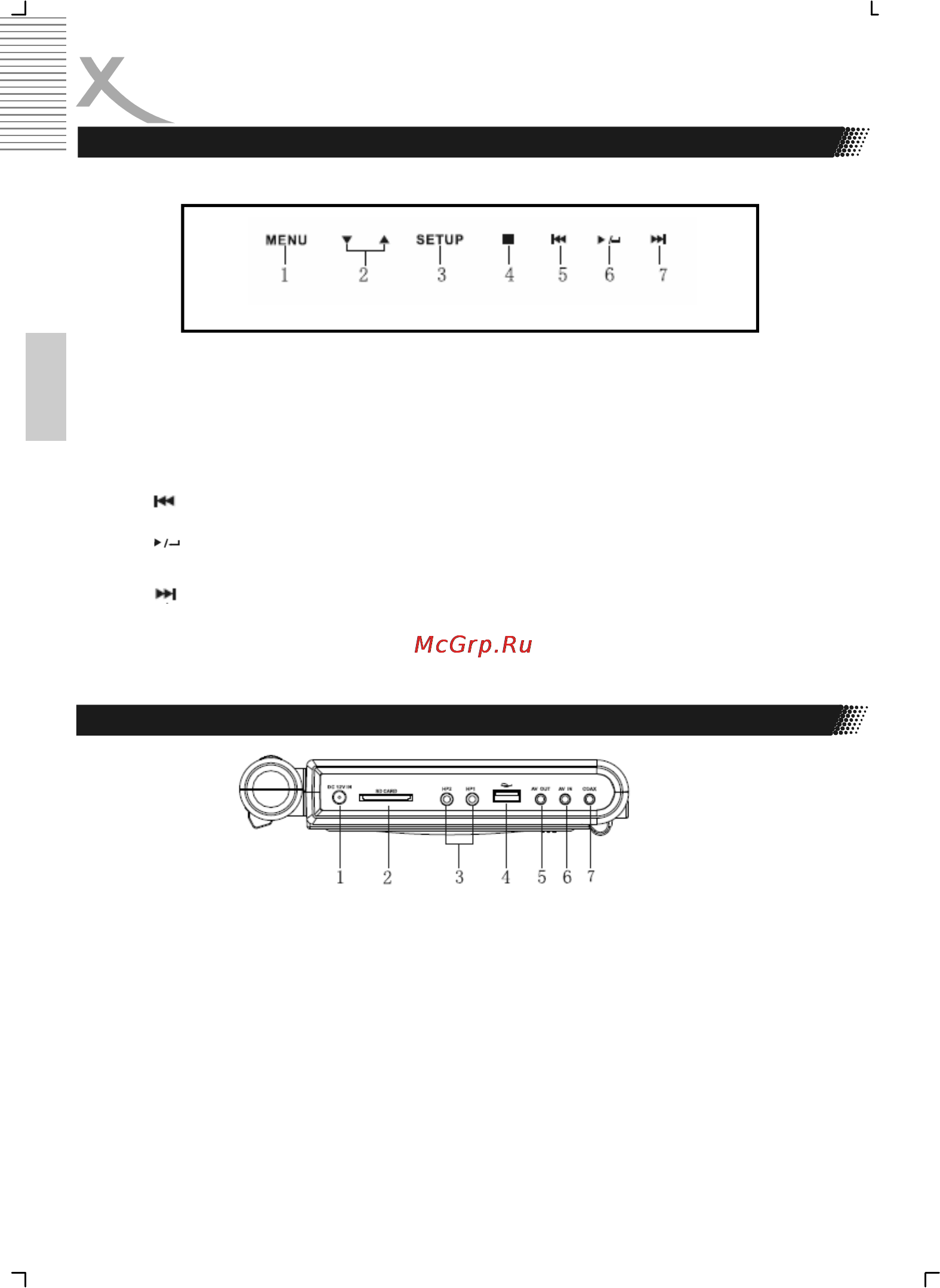 Xoro HSD 7190 [12/42] Разъемы и кнопки управления