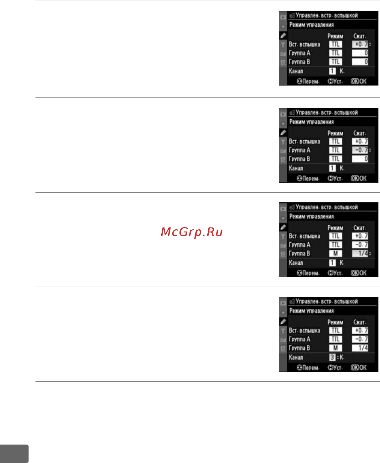 Nikon D300S Body [312/432] Настройте группу в