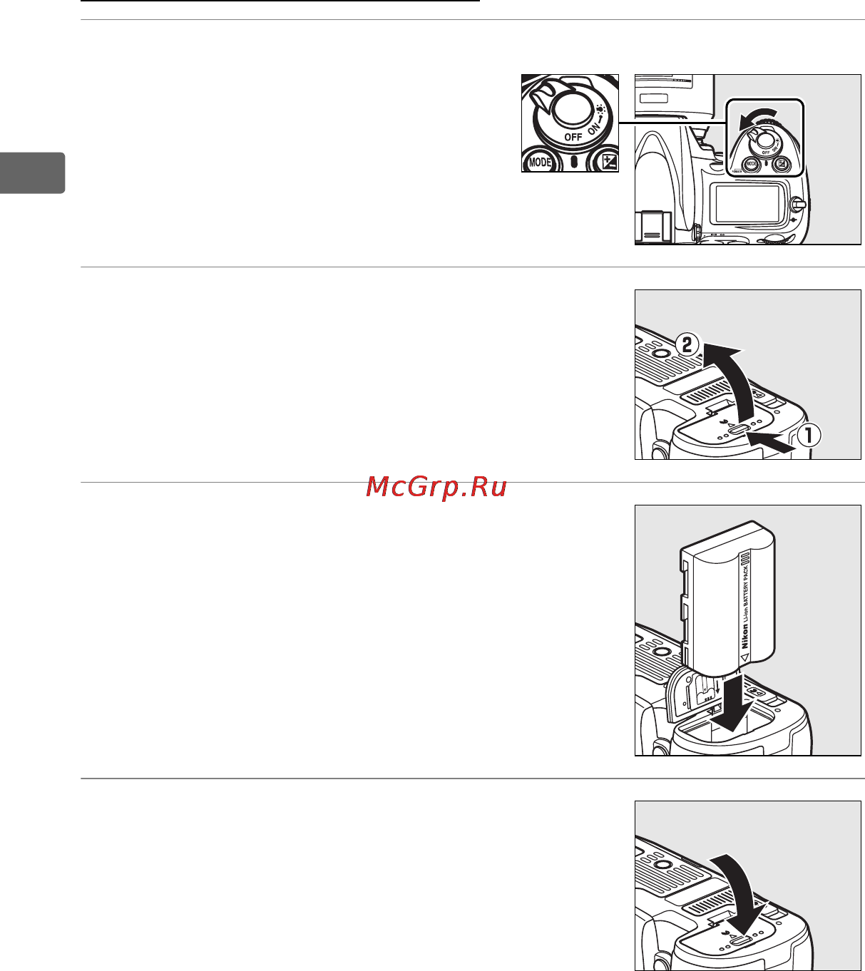 Nikon D700 Body [60/472] Установка батареи