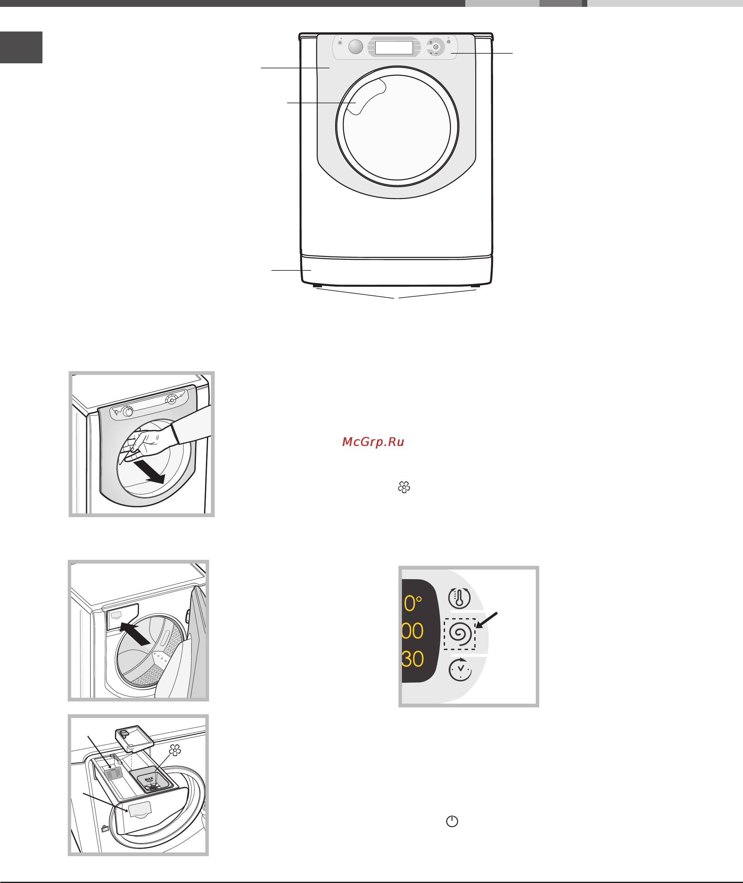 Hotpoint-Ariston AQD1070D 49 B [30/60] Popis zariadenia