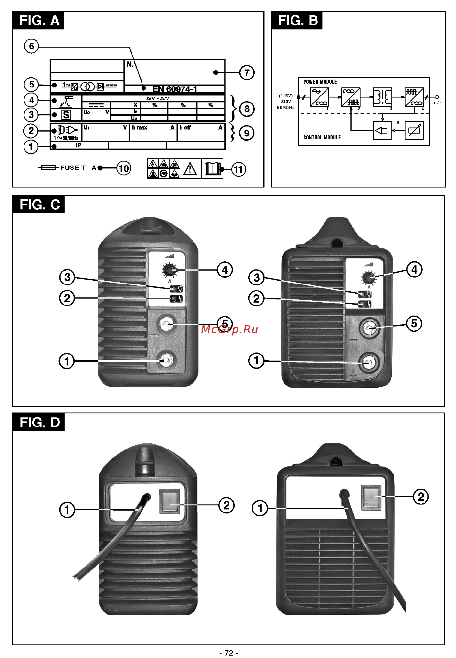 Telwin Tecnica 164 230V ACX IN CASE Инструкция по эксплуатации онлайн [7/9] 27249