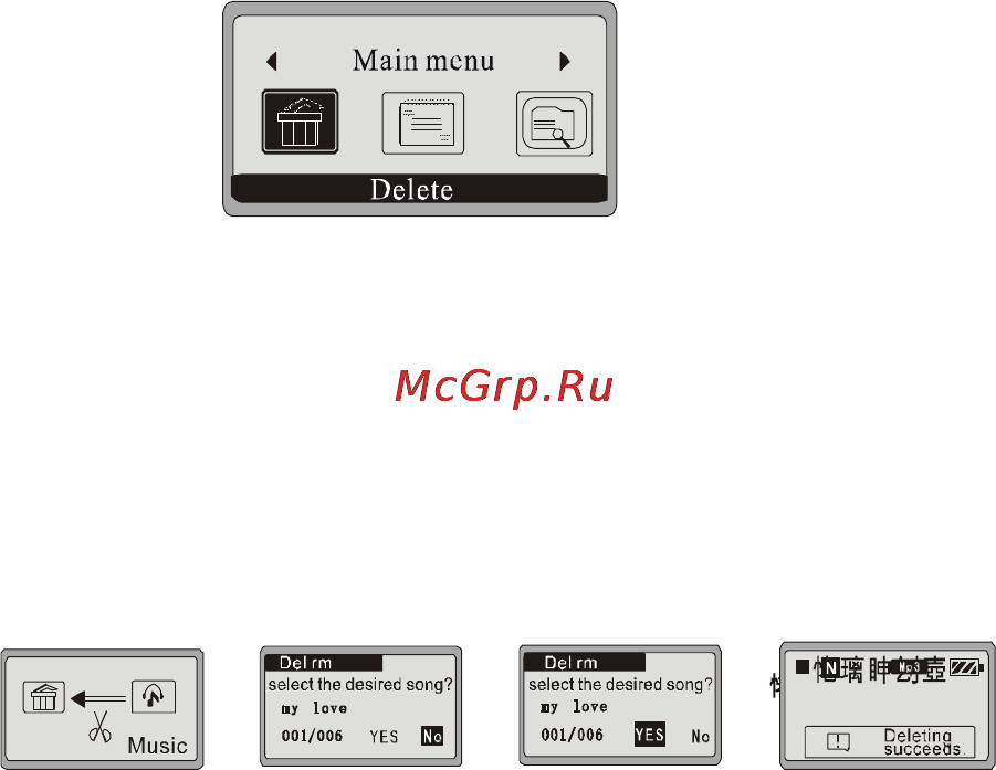 Akai MP-1700RC [17/23] Удаление файлов