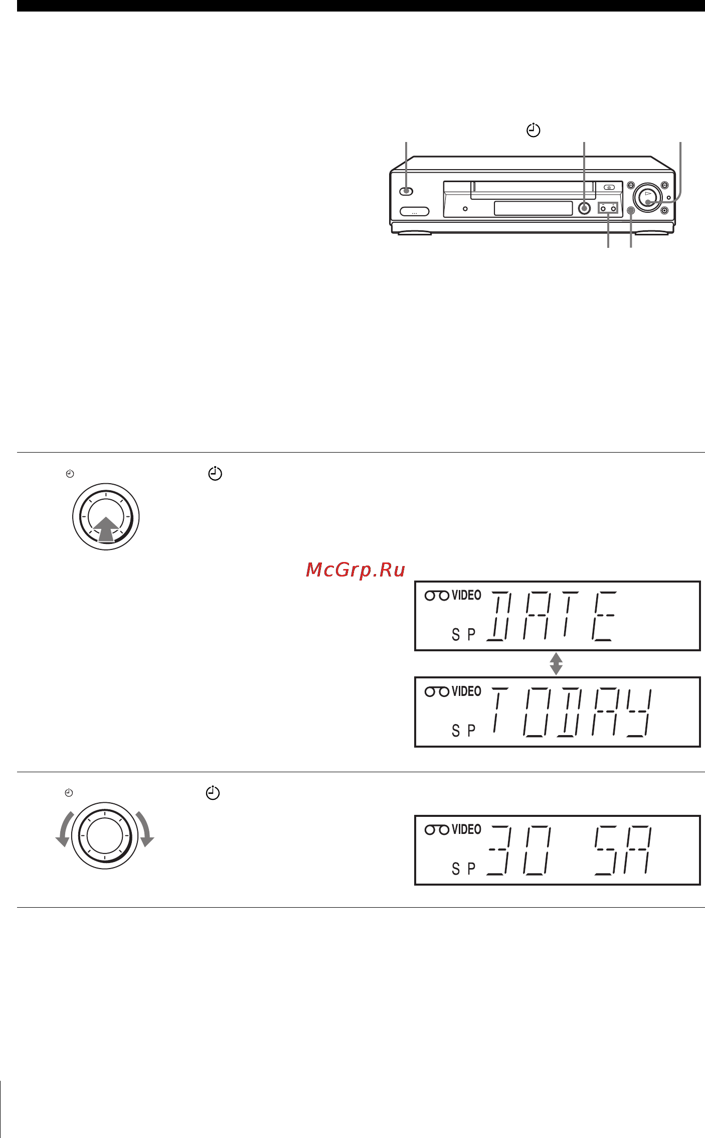 Sony SLV-SE230D [44/80] Recording tv programmes using the dial timer