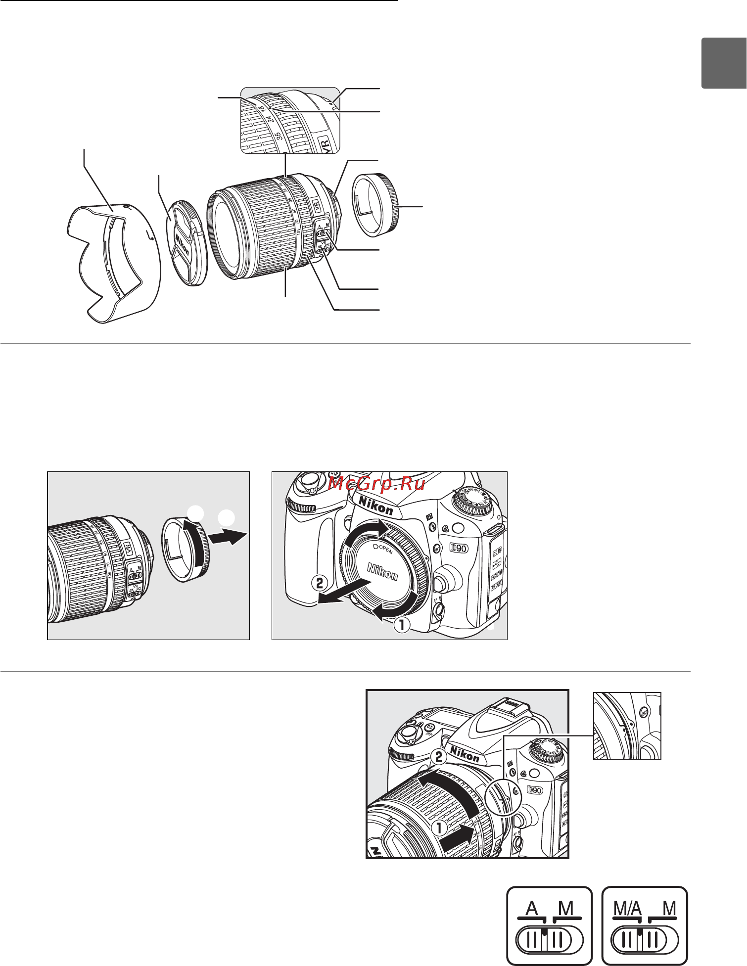 Nikon D90 Body [45/300] Присоединение объектива