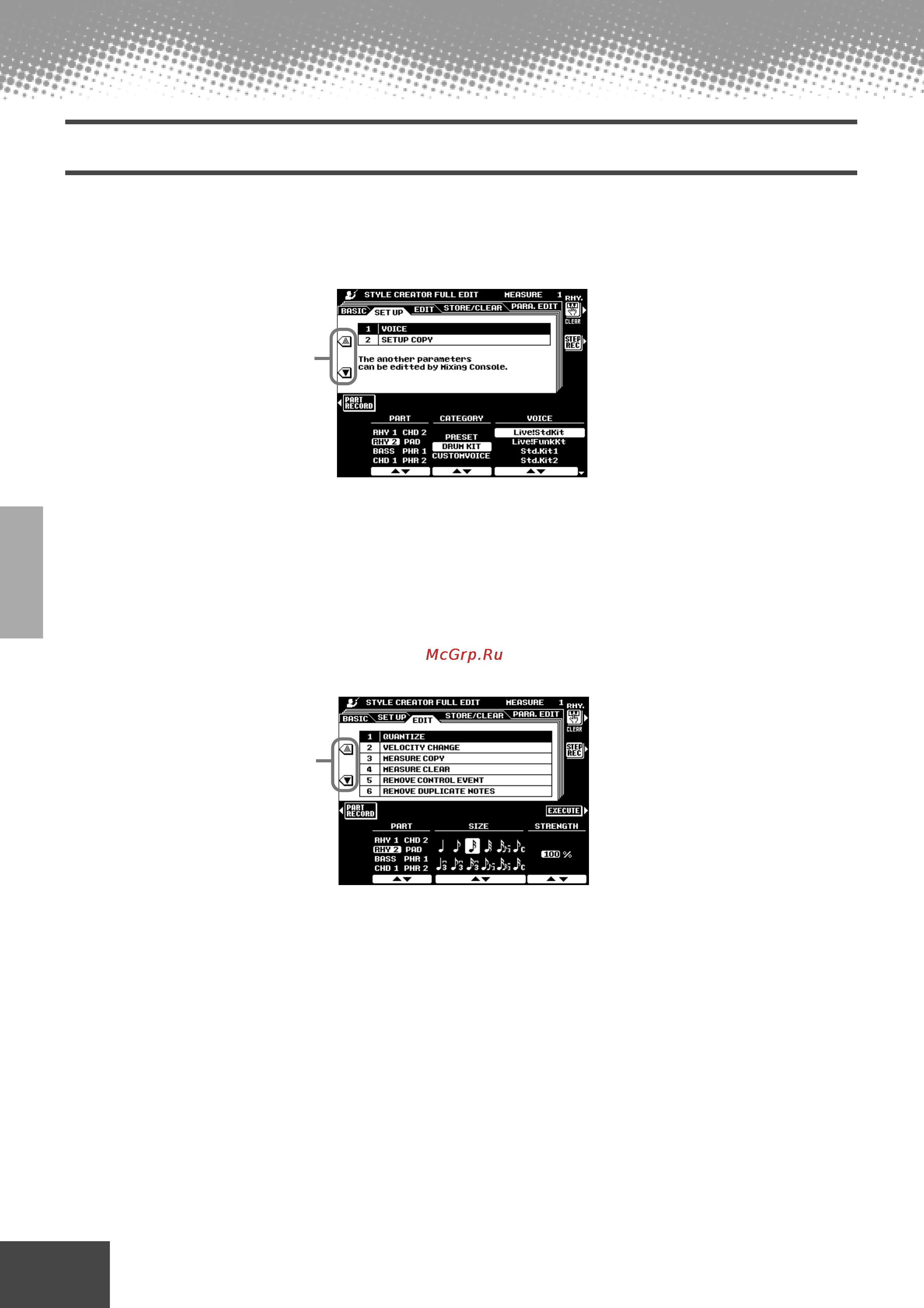 Yamaha PSR-9000 [112/214] Style editing full edit