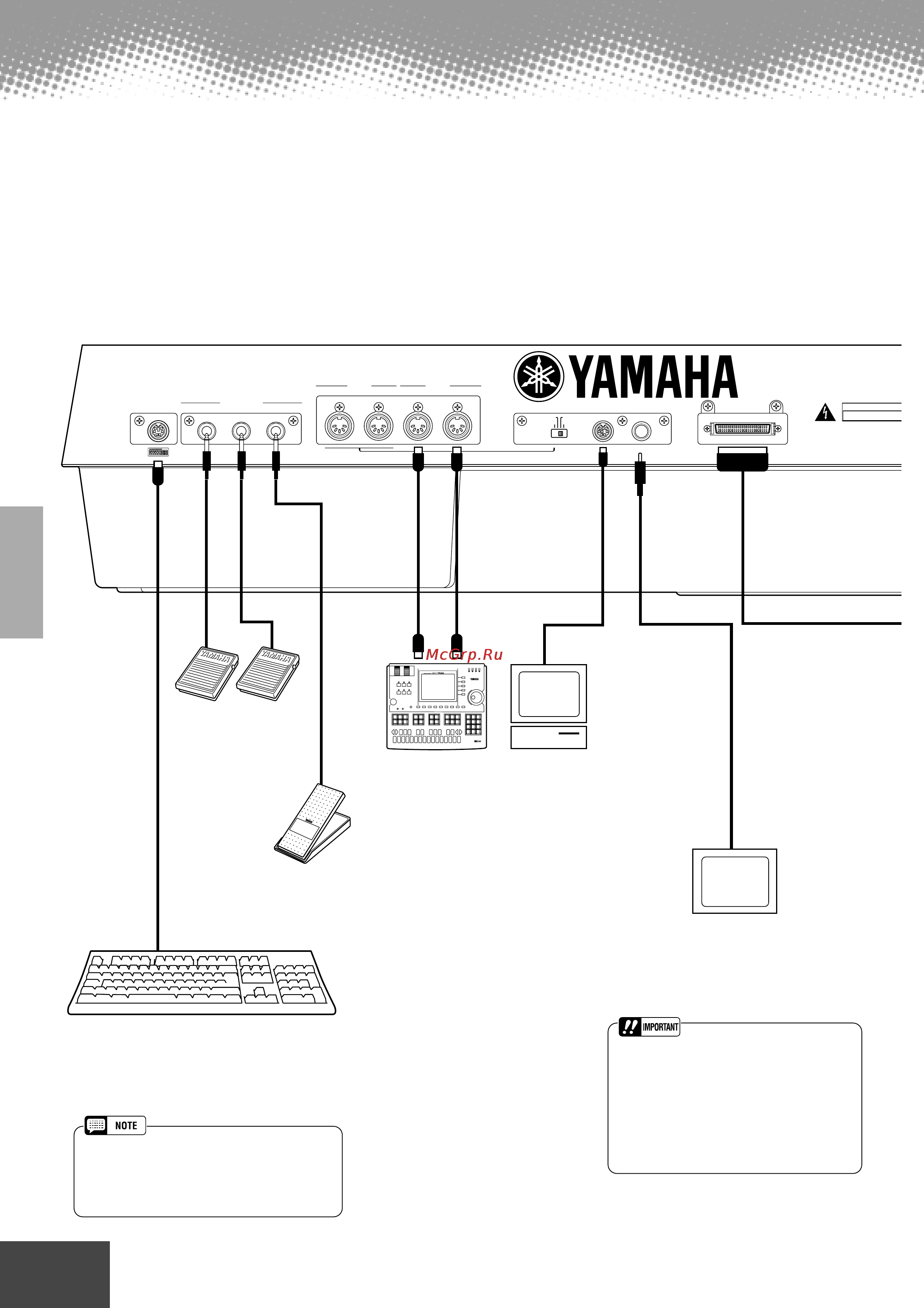 Yamaha PSR-9000 [12/214] Rear panel connections