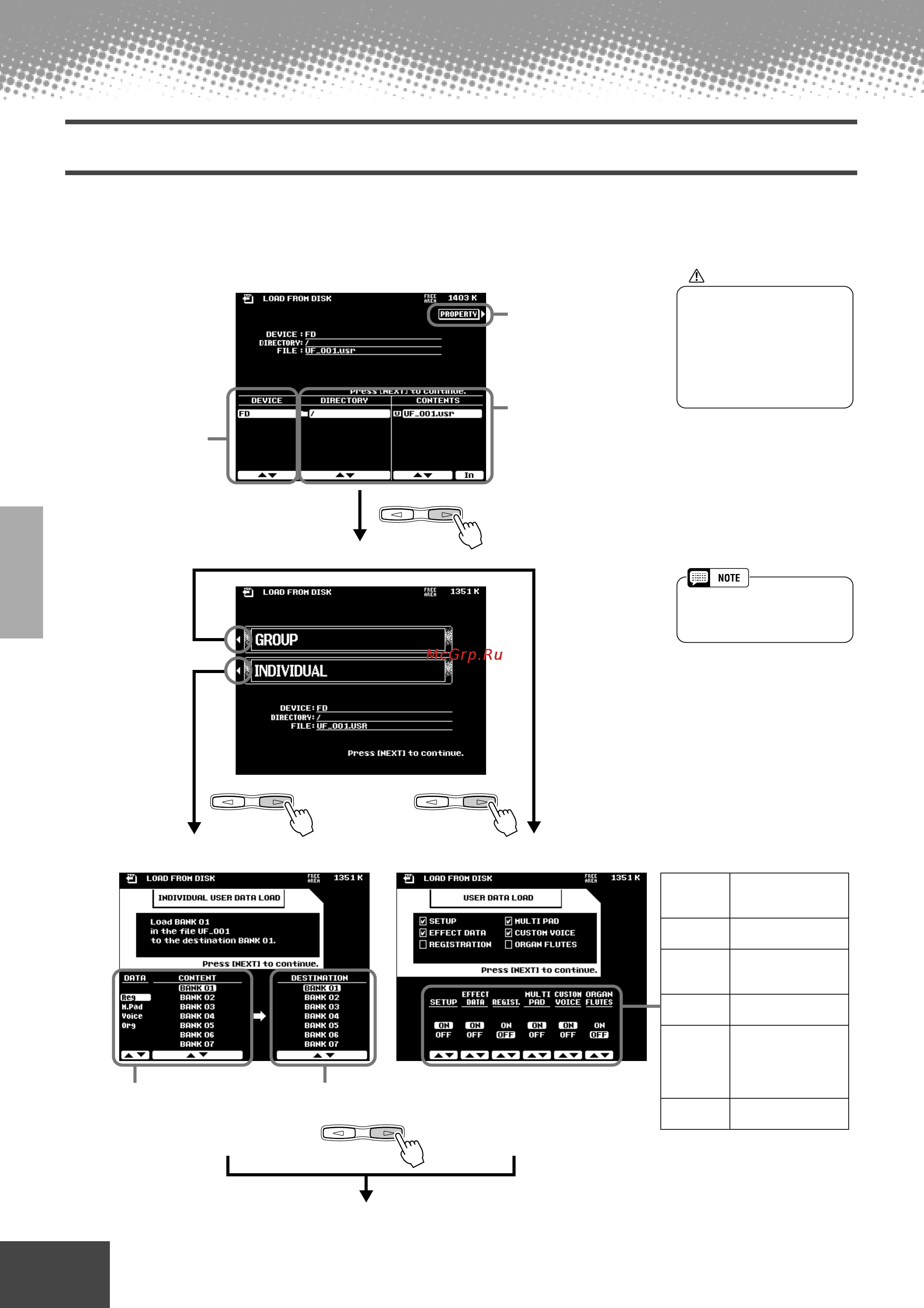 Yamaha PSR-9000 [128/214] Loading data from a disk to flash rom