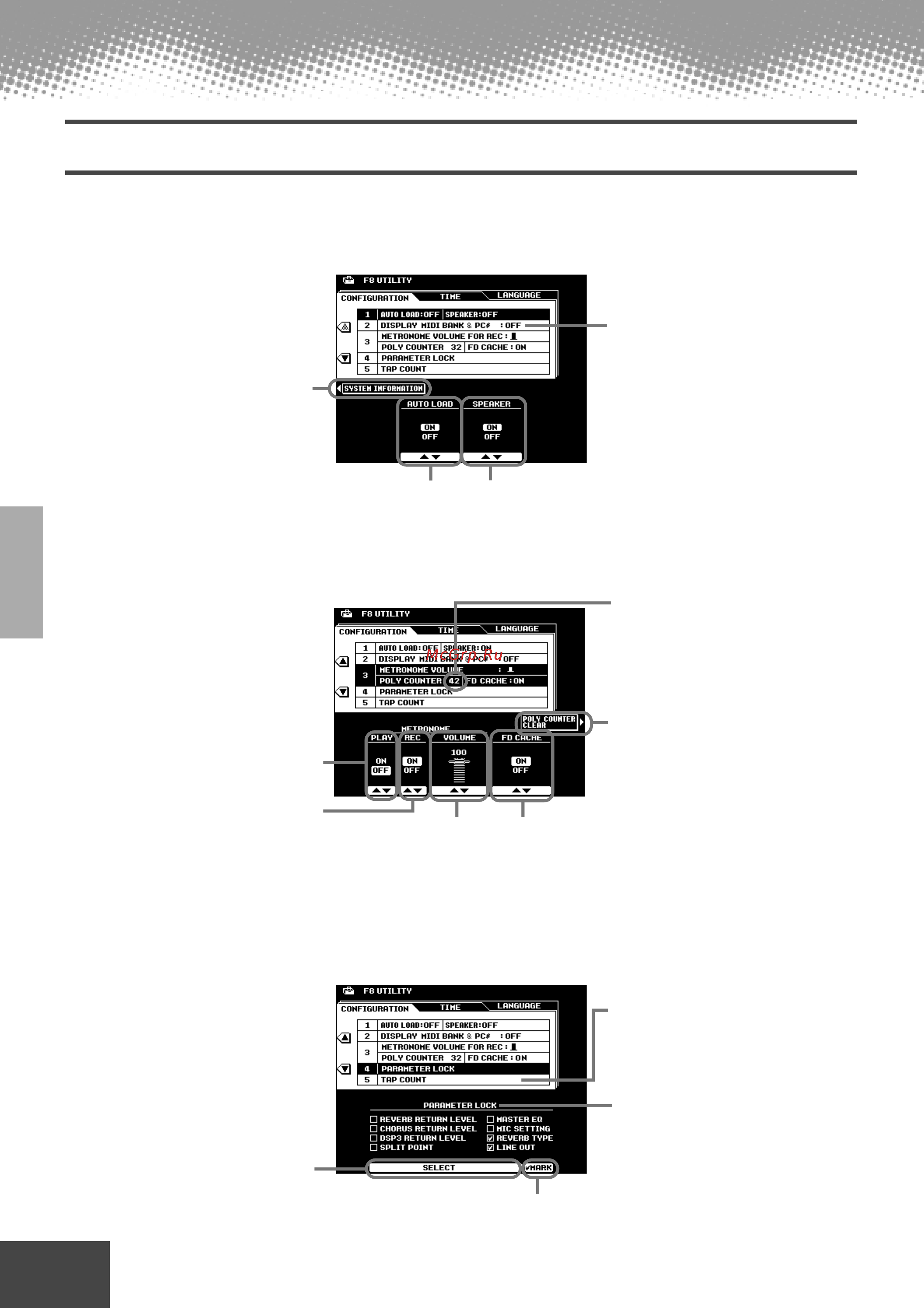 Yamaha PSR-9000 [142/214] Utility settings