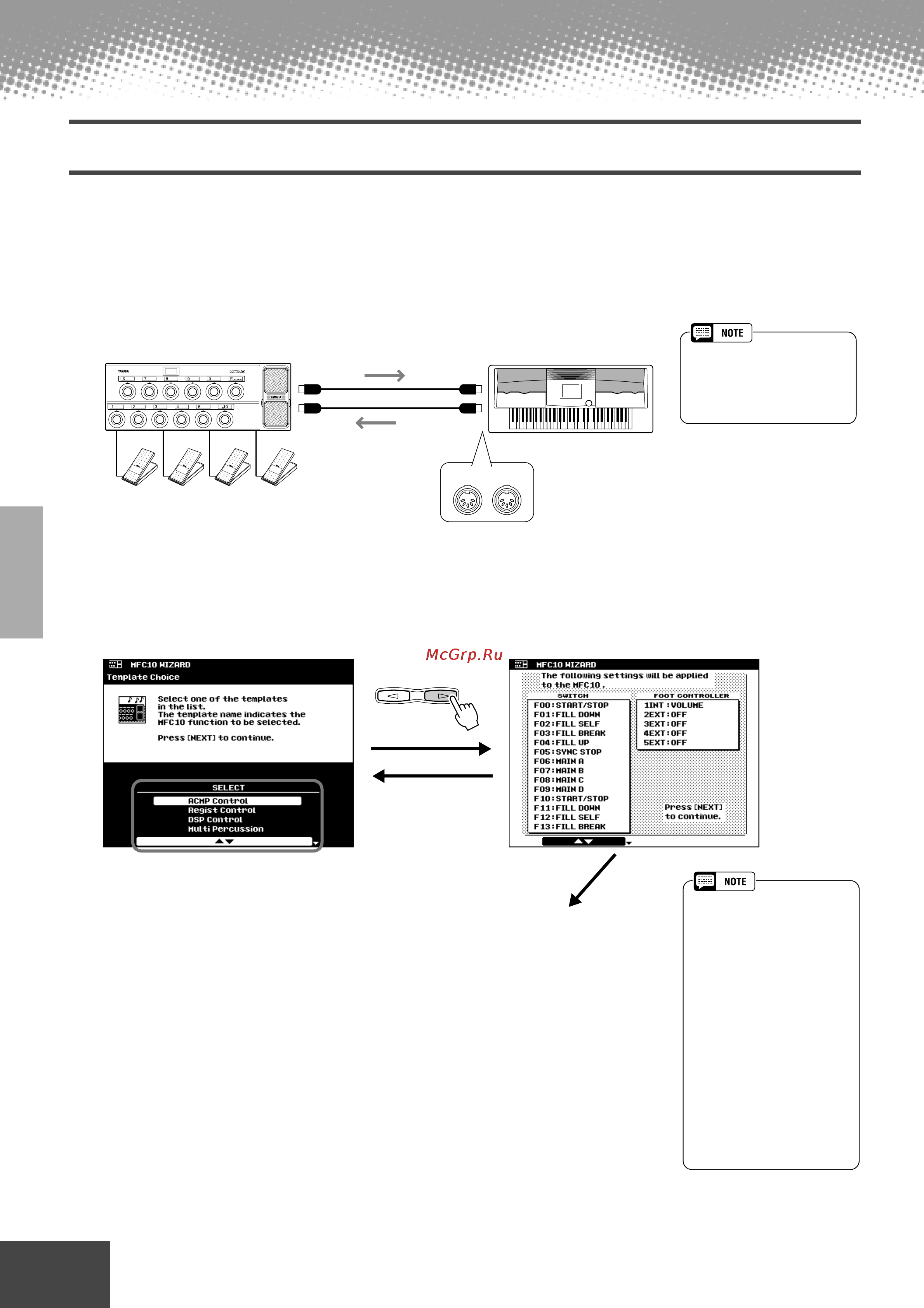 Yamaha PSR-9000 [154/214] Mfc10 settings