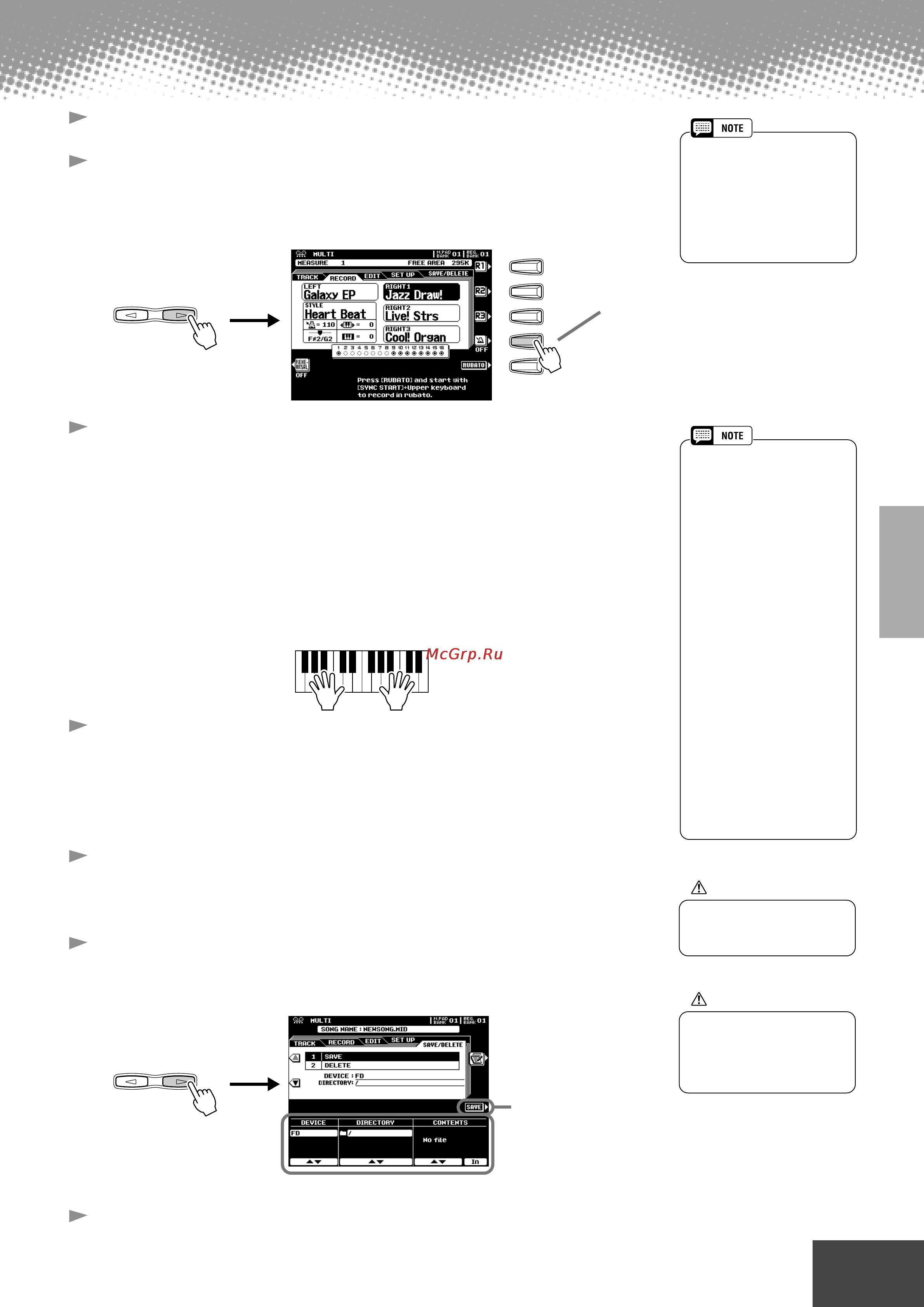 Yamaha PSR-9000 [39/214] Song creator