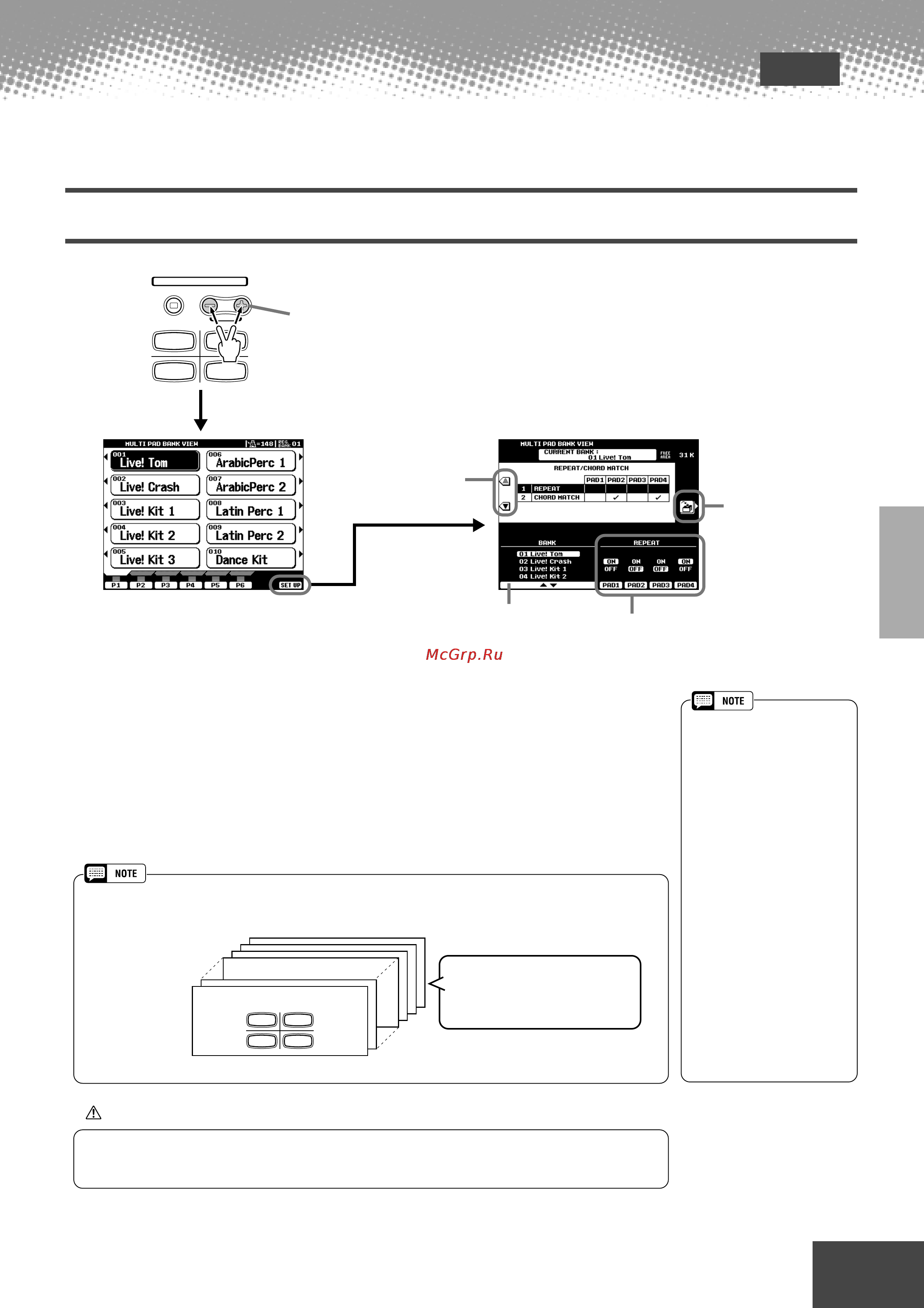 Yamaha PSR-9000 [65/214] The multi pads