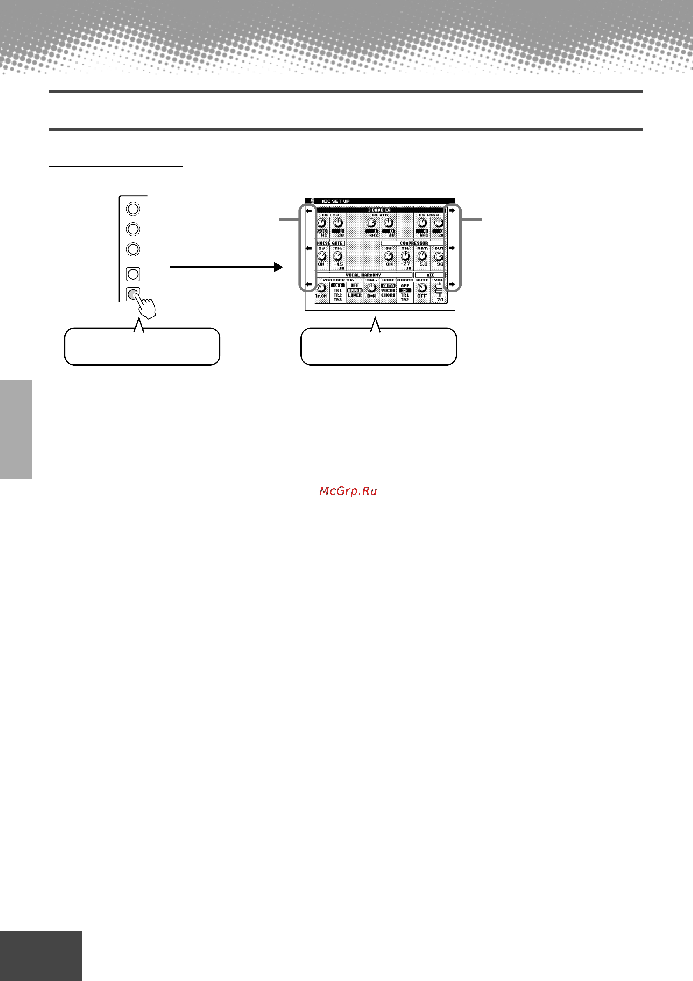 Yamaha PSR-9000 [70/214] Changing the vocal harmony microphone settings