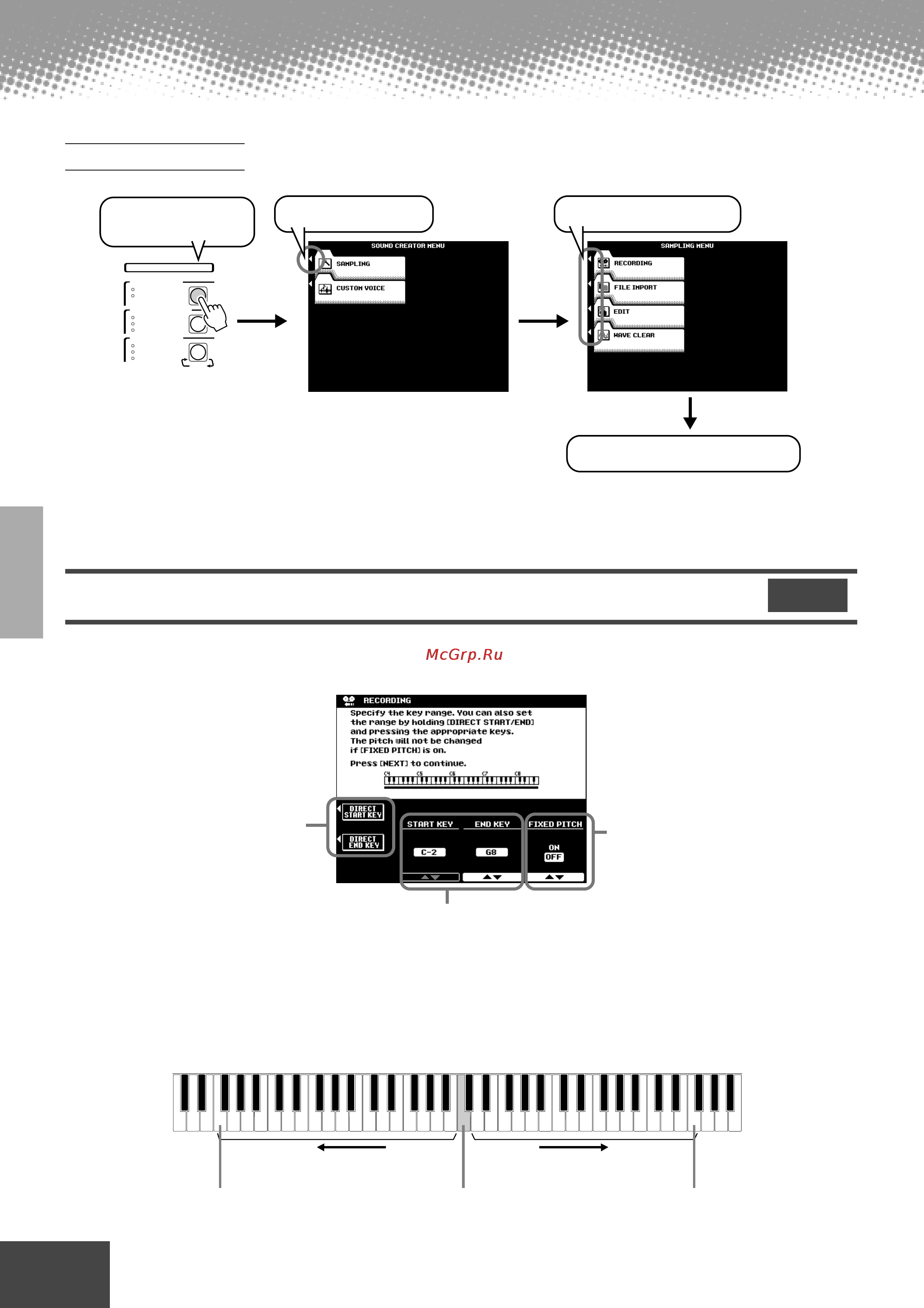 Yamaha PSR-9000 [74/214] Recording a sample