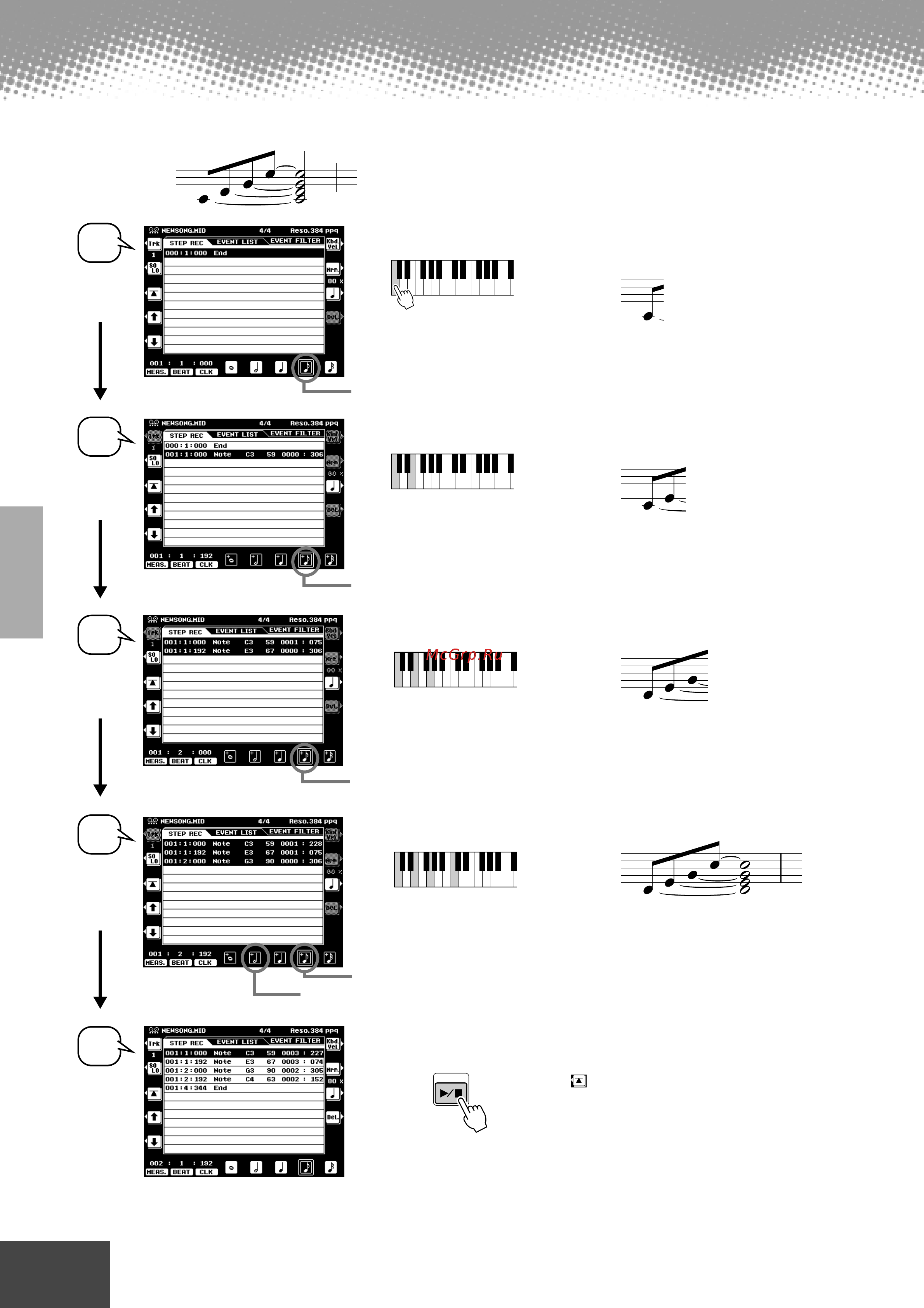 Yamaha PSR-9000 [96/214] Song creator