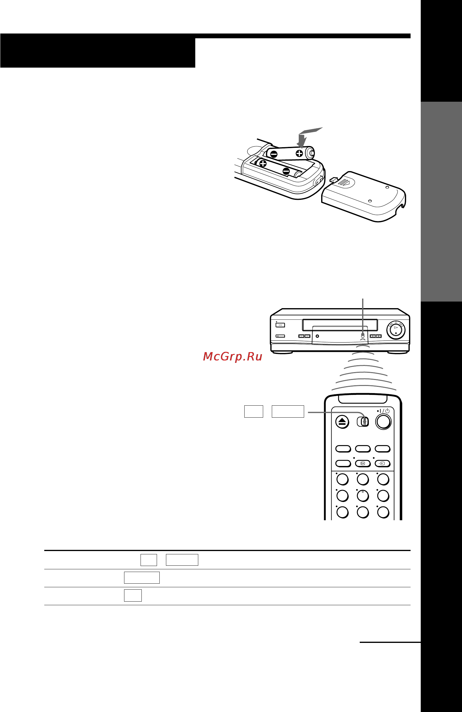 Sony SLV-SE20UX [5/72] Setting up the remote commander