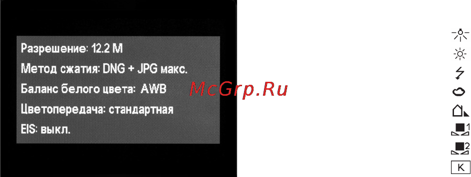 Leica X1 [14/70] Индикаторы на дисплее