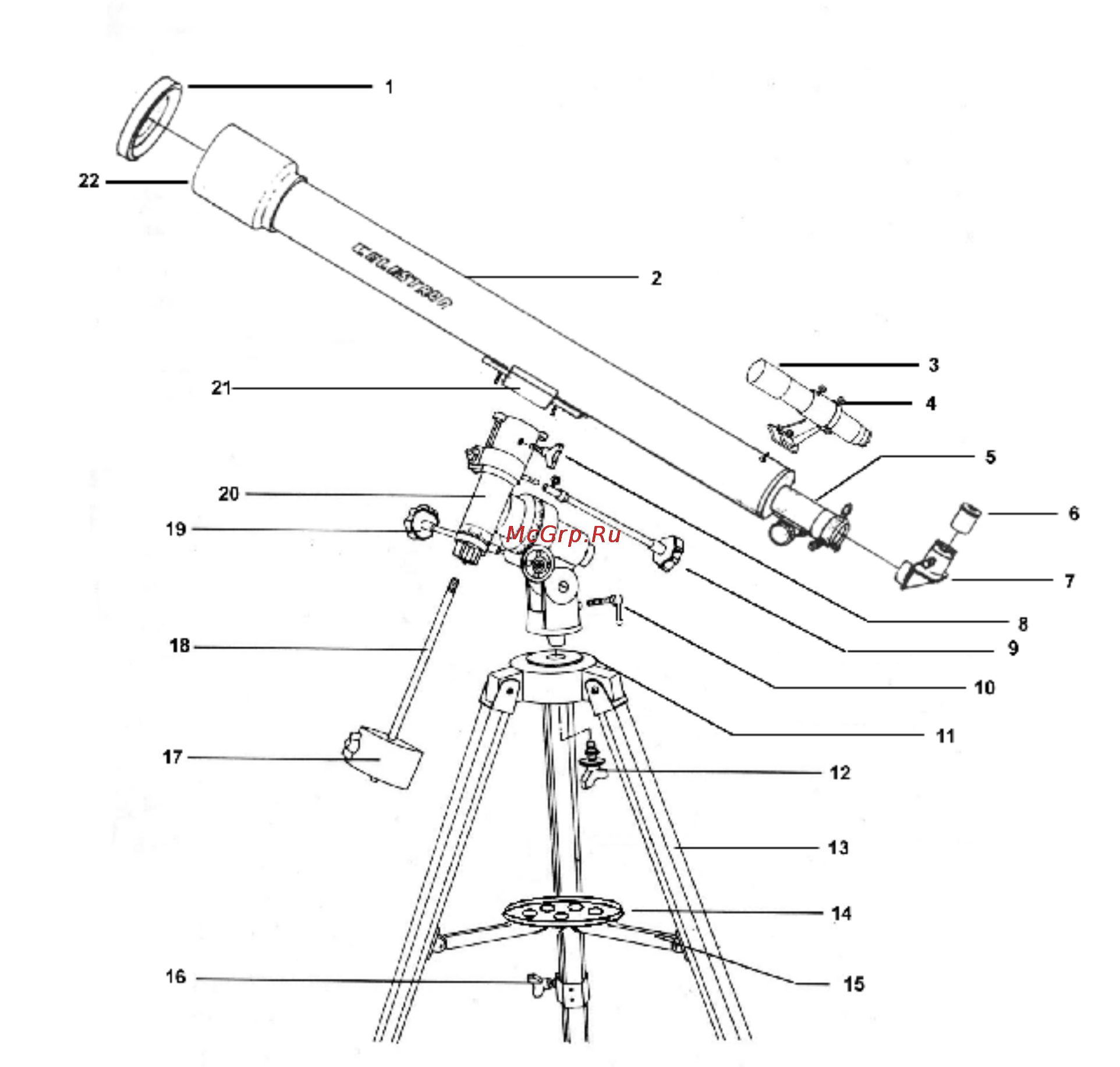 Celestron PowerSeeker 60 EQ [3/8] Внешний вид телескопа
