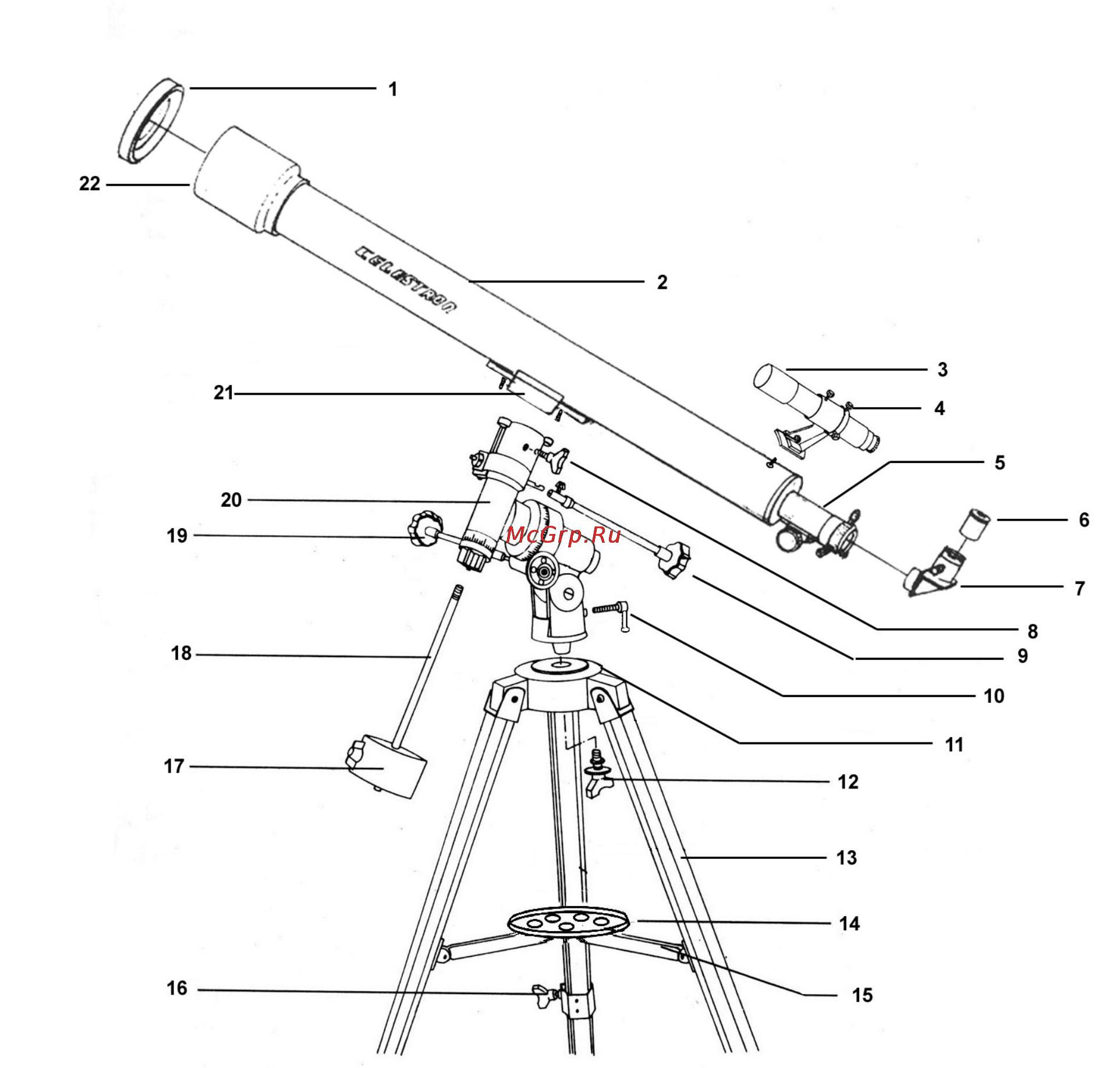Celestron PowerSeeker 70 EQ [3/8] Внешний вид телескопа