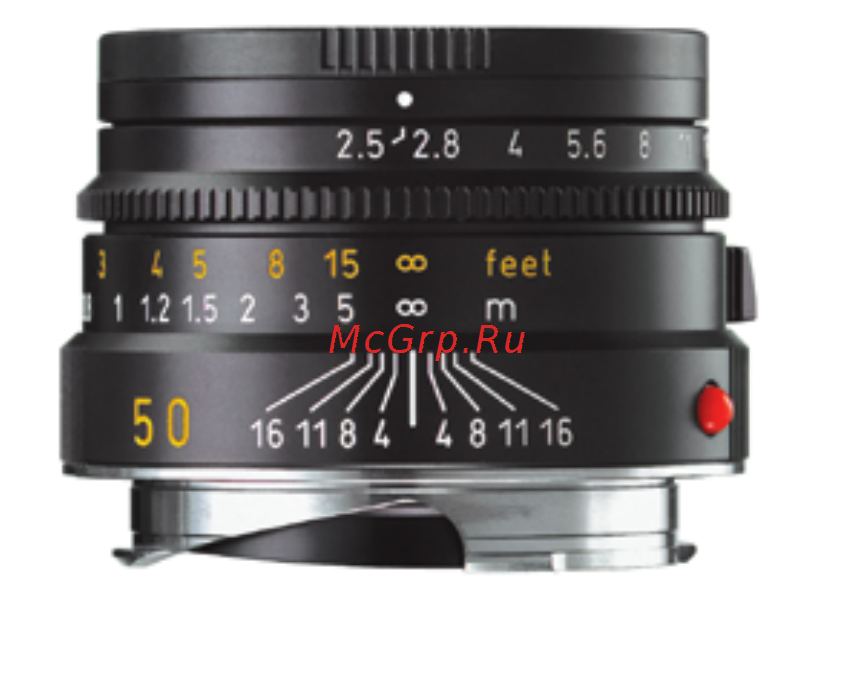 Leica Summarit-M 50mm f/2.5 Инструкция по эксплуатации онлайн [2/16] 27455