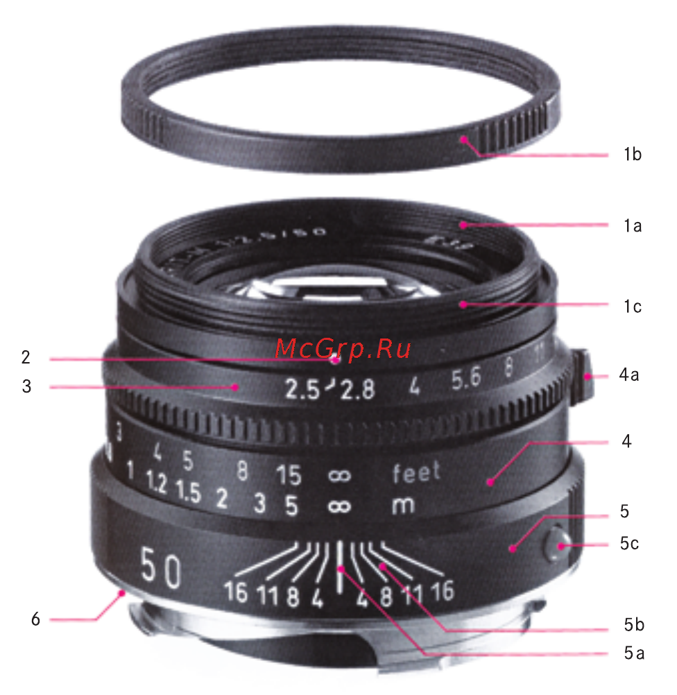 Leica Summarit-M 50mm f/2.5 Инструкция по эксплуатации онлайн [4/16] 27455