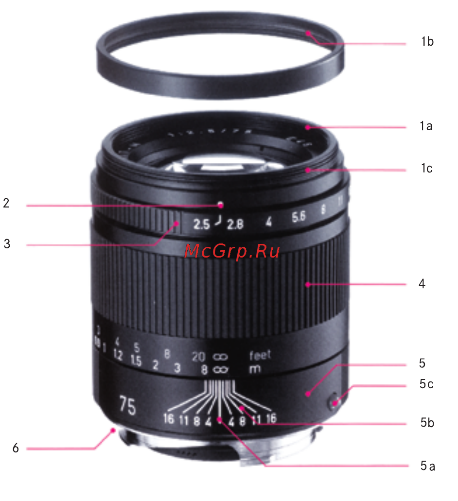 Leica Summarit-M 75mm f/2.5 Инструкция по эксплуатации онлайн [4/16] 27461