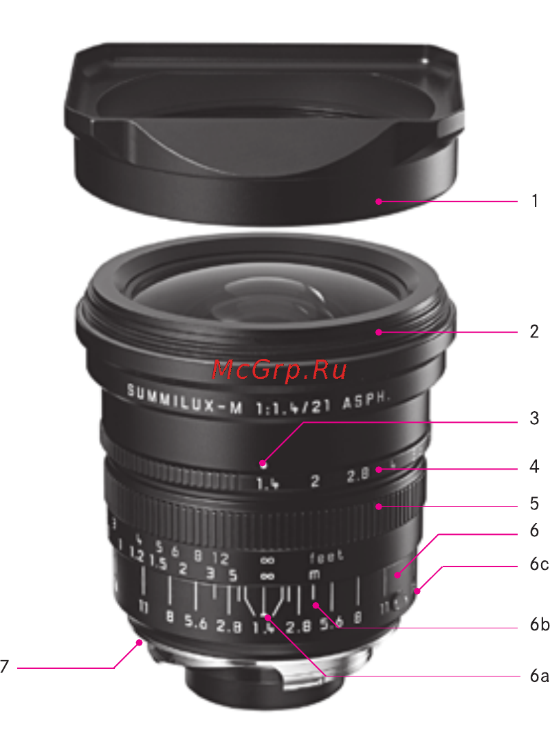 Leica Summilux-M 21mm f/1.4 Asph Инструкция по эксплуатации онлайн [4/16] 27477