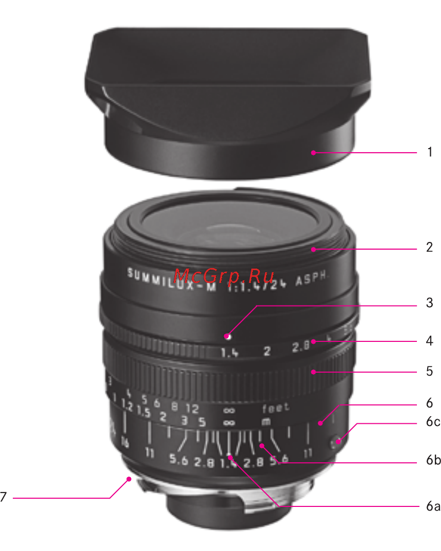 Leica Summilux-M 24mm f/1.4 Asph Инструкция по эксплуатации онлайн [4/16] 27486