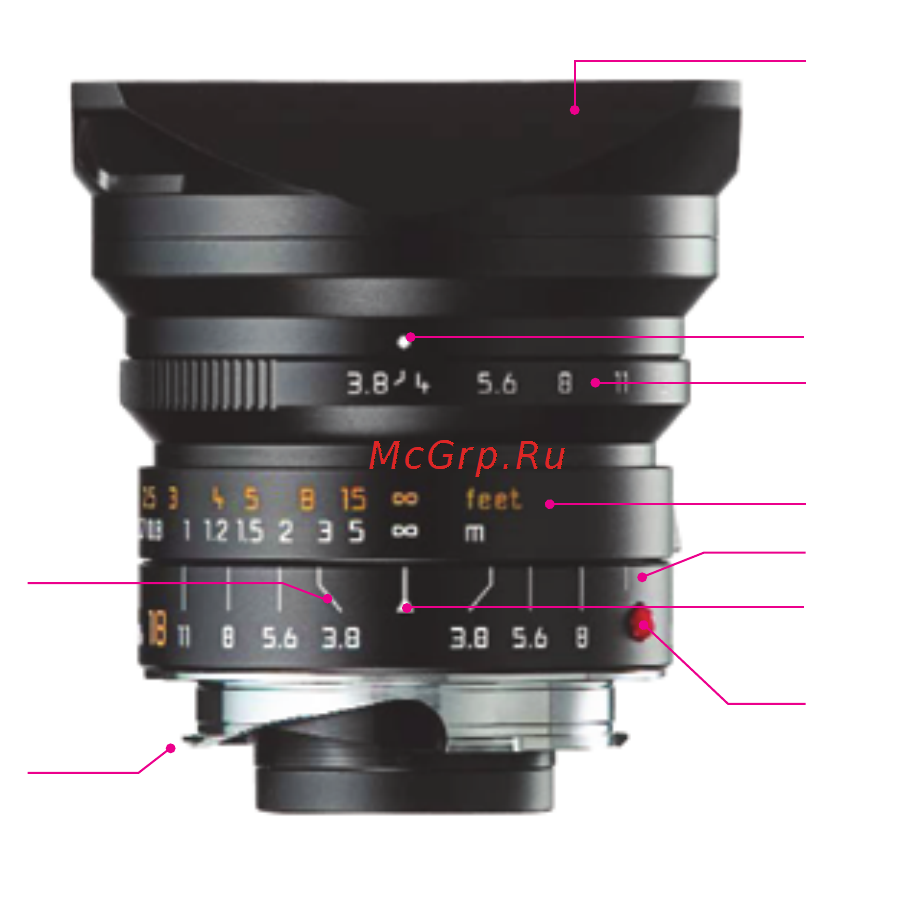 Leica Super-Elmar-M 18mm f/3.8 Asph Инструкция по эксплуатации онлайн [4/16] 27496