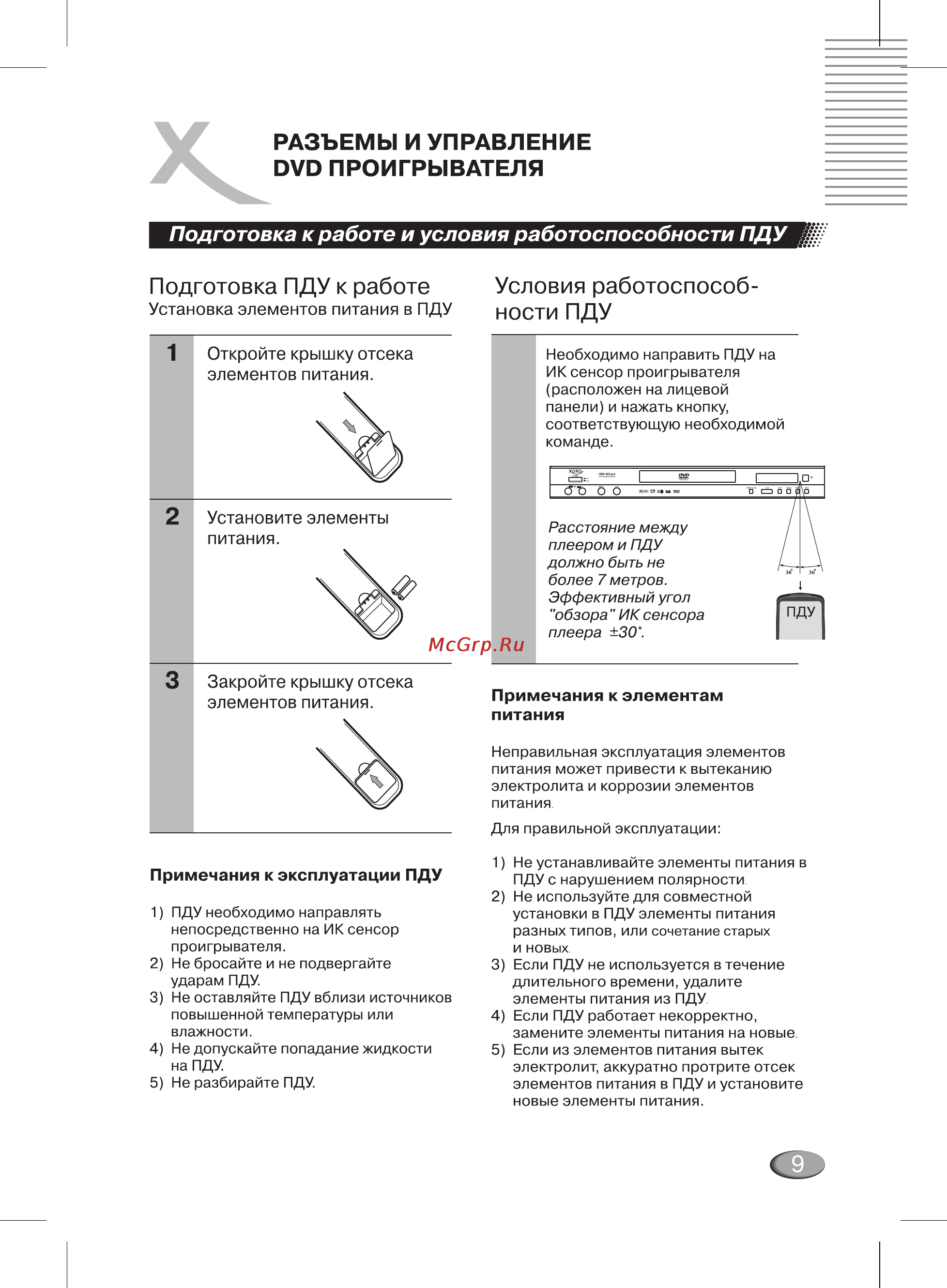 Xoro HSD 400 Pro Инструкция по эксплуатации онлайн [9/32] 27601