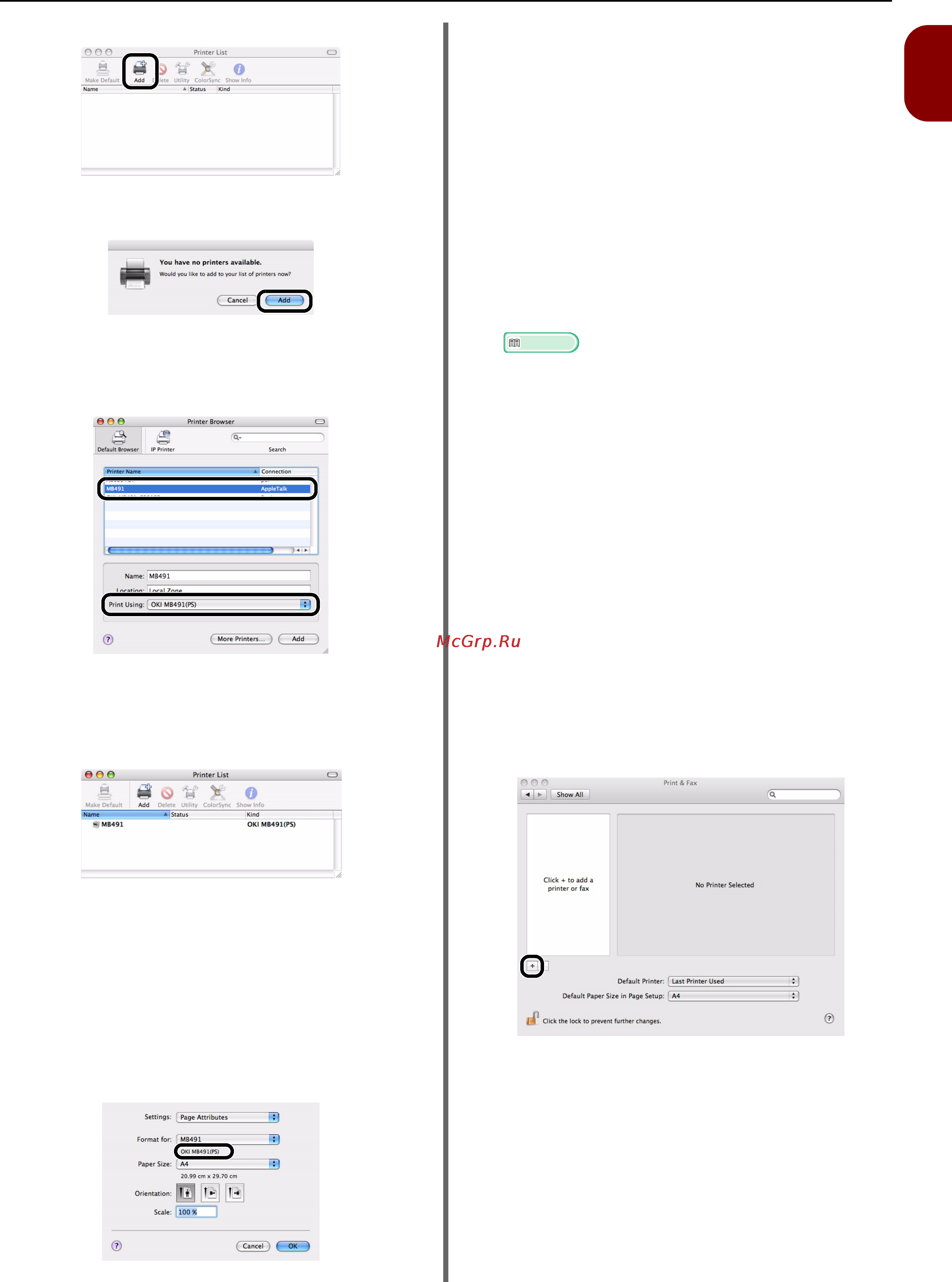 OKI MB441 [57/198] Using bonjour for mac os x 10 to 10