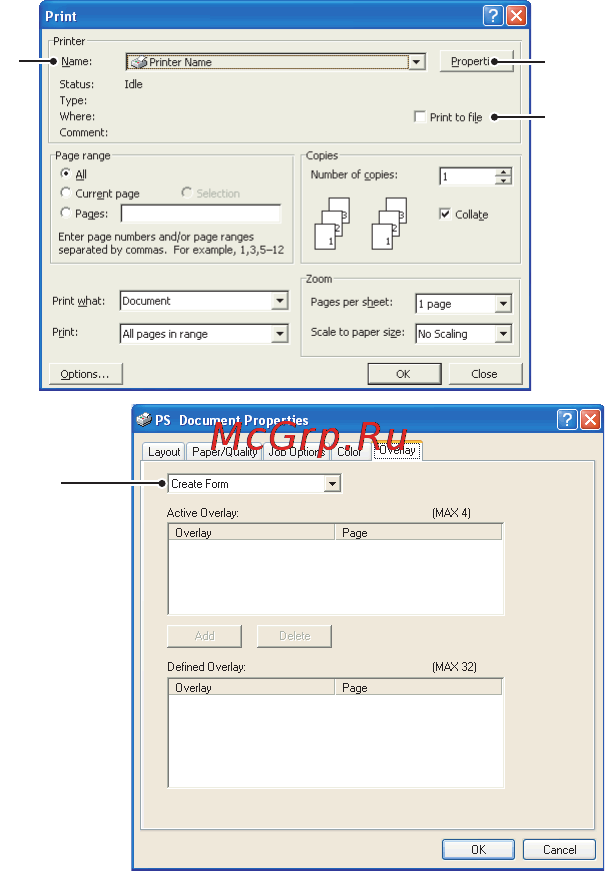 OKI MB470 [106/140] Что такое надпечатки и макросы
