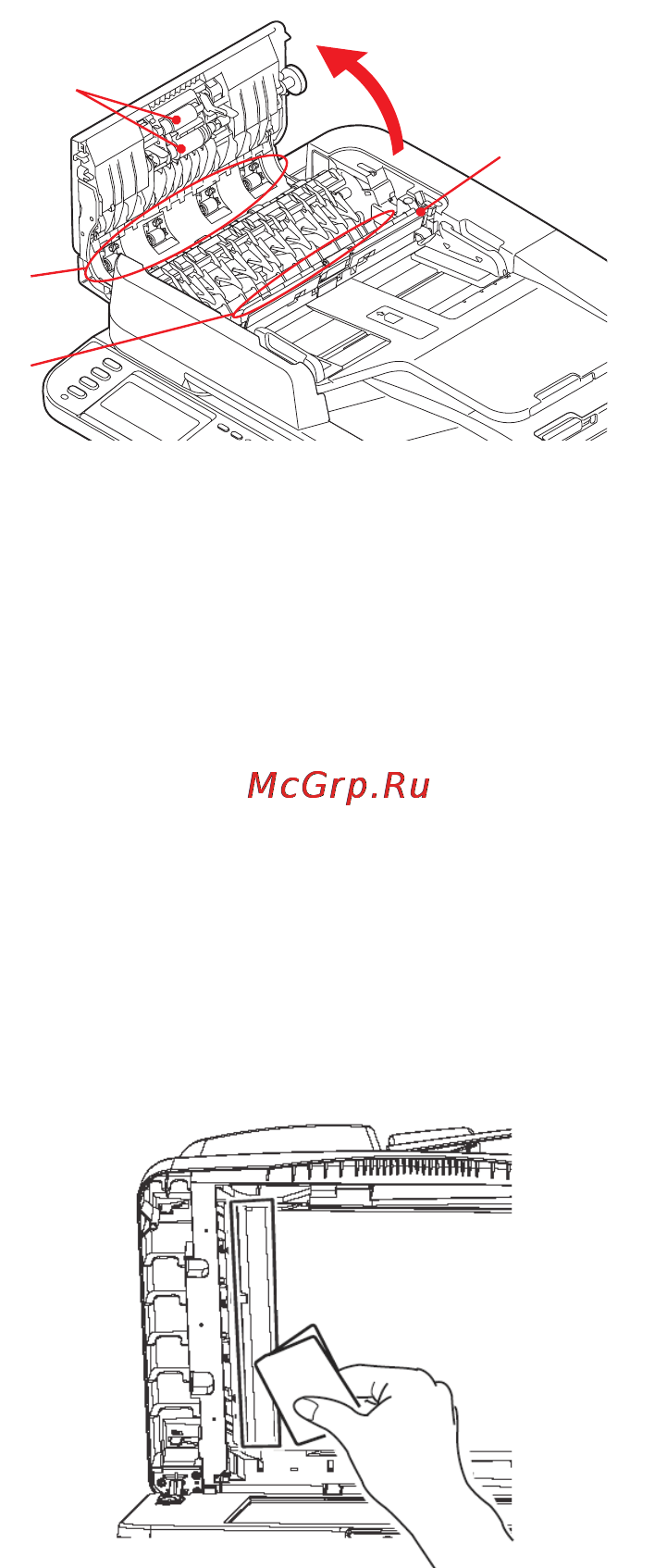 OKI MC351 [110/172] Путь прохождения бумаги в устройстве апд