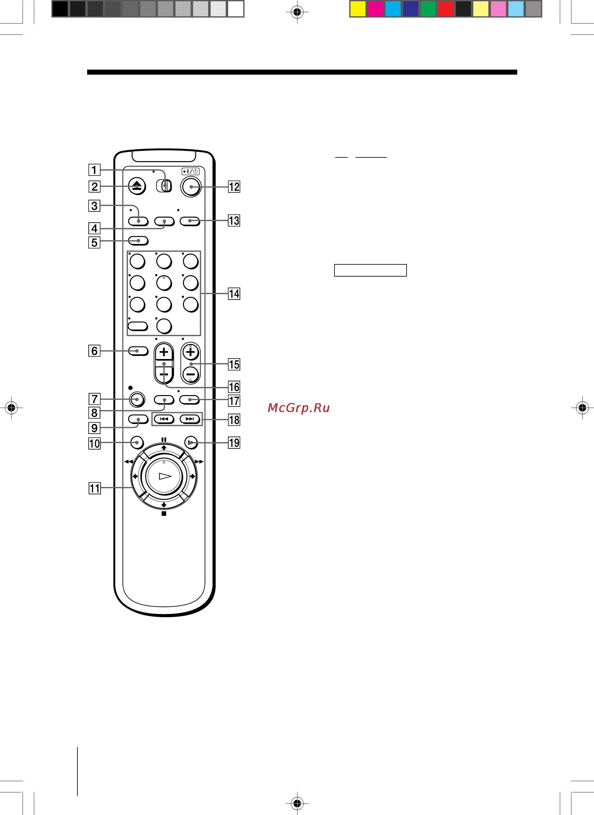 Sony SLV-ED115PS [52/53] Remote commander