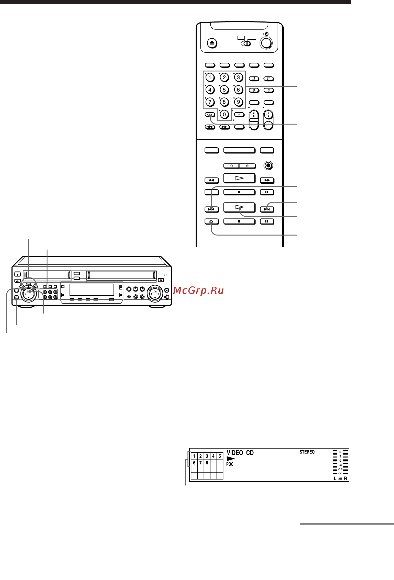 Sony SLV-7000KCH [52/72] Playing a video cd with pbc functions pbc playback