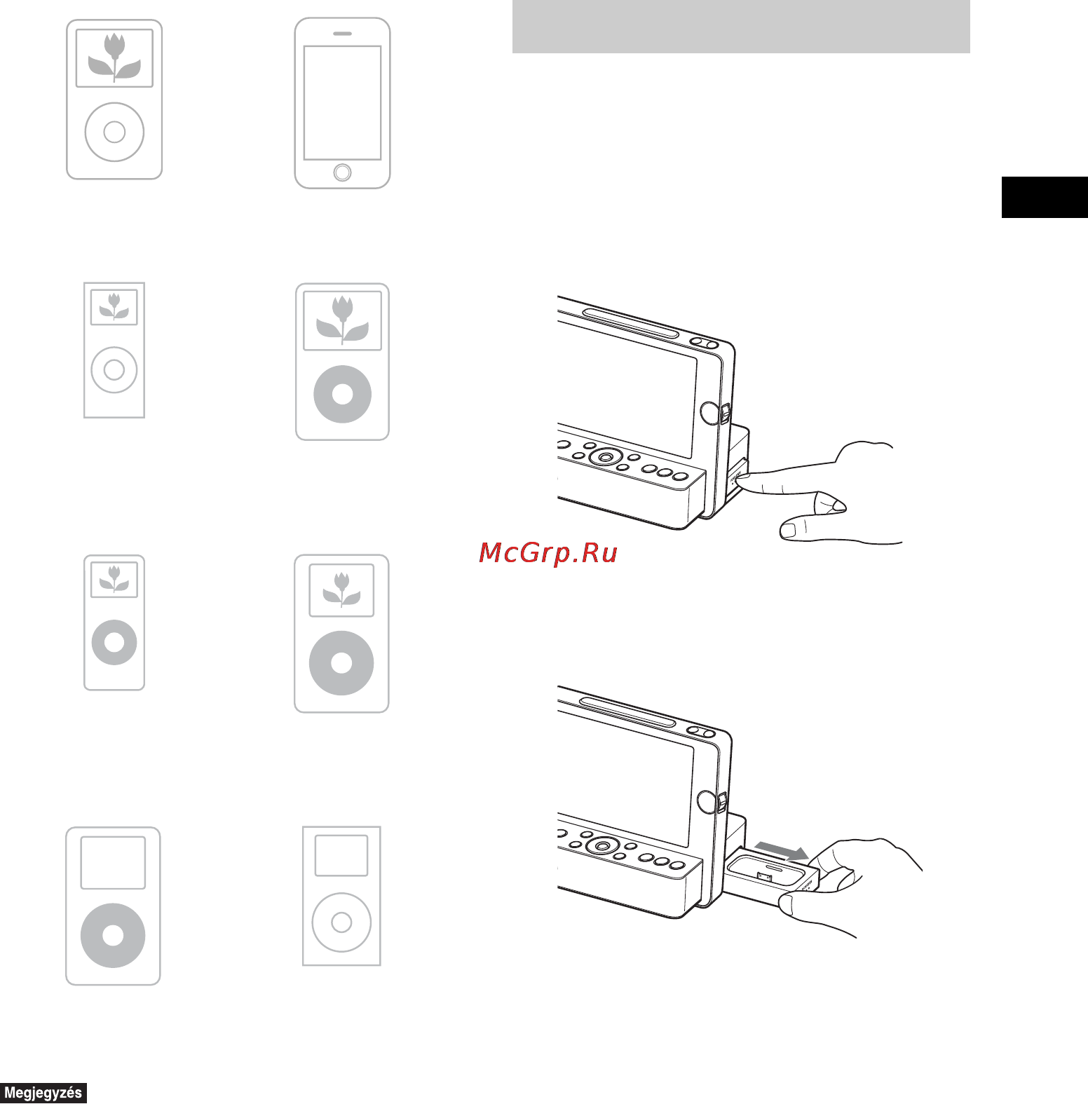 Sony ICF-CL70 [51/64] Lejátszás ipod készülékrõl
