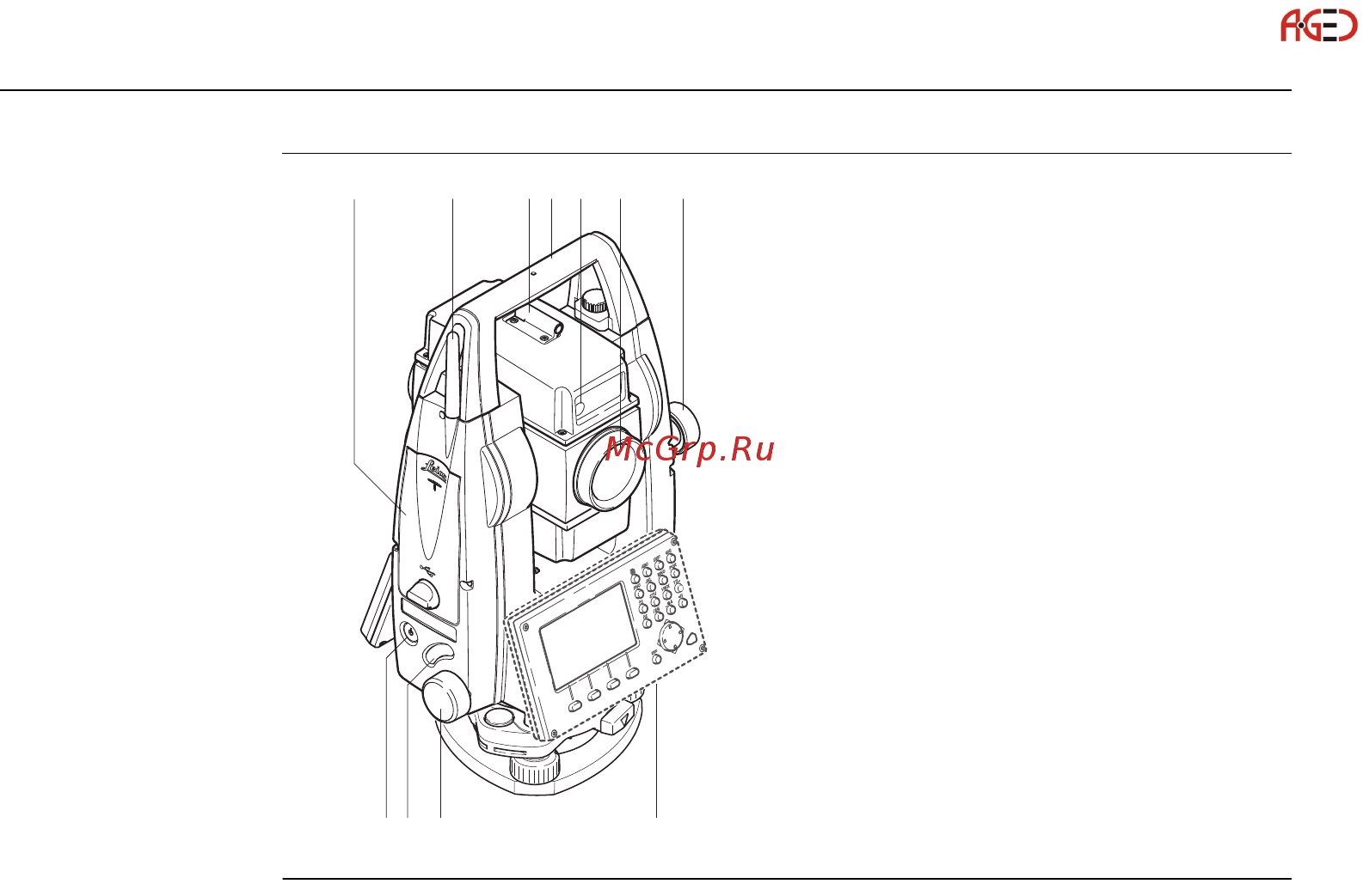Leica TS09 FlexLine [16/342] Компоненты тахеометра